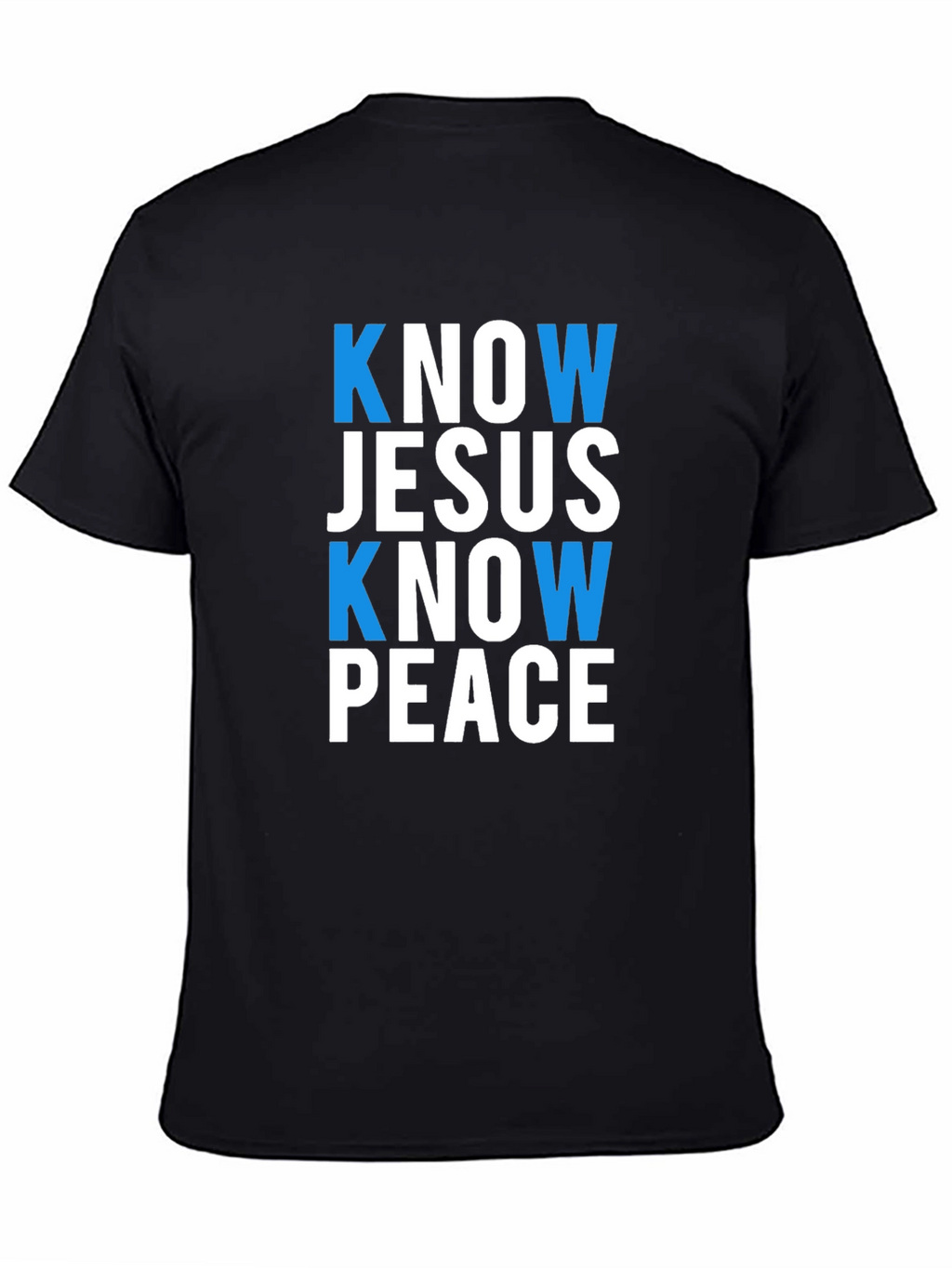 Know Jesus Know Peace Black T-Shirt