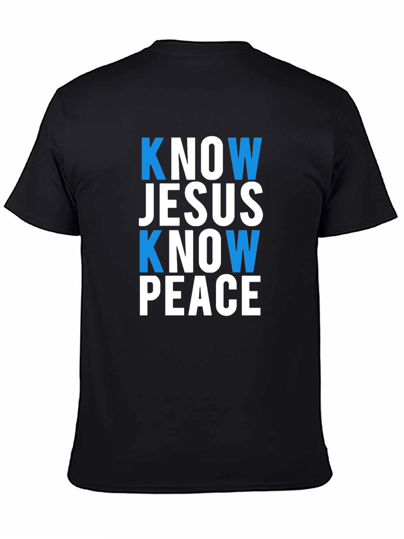 Know Jesus Know Peace Black T-Shirt