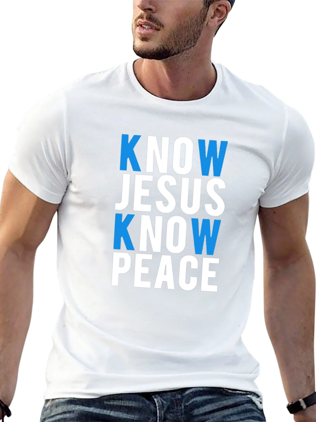 Know Jesus Know Peace Black T-Shirt