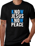 Know Jesus Know Peace Black T-Shirt