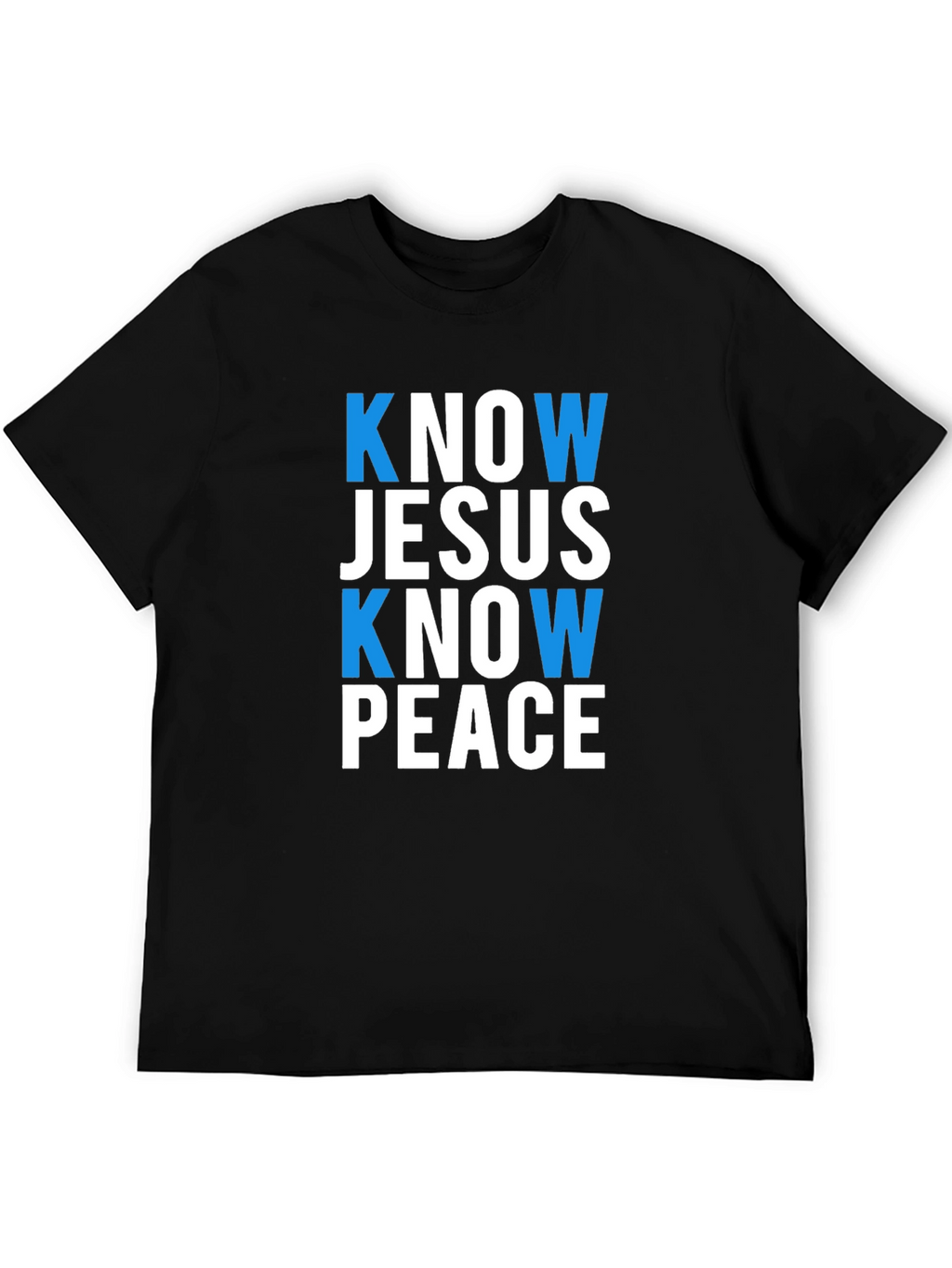 Know Jesus Know Peace Black T-Shirt