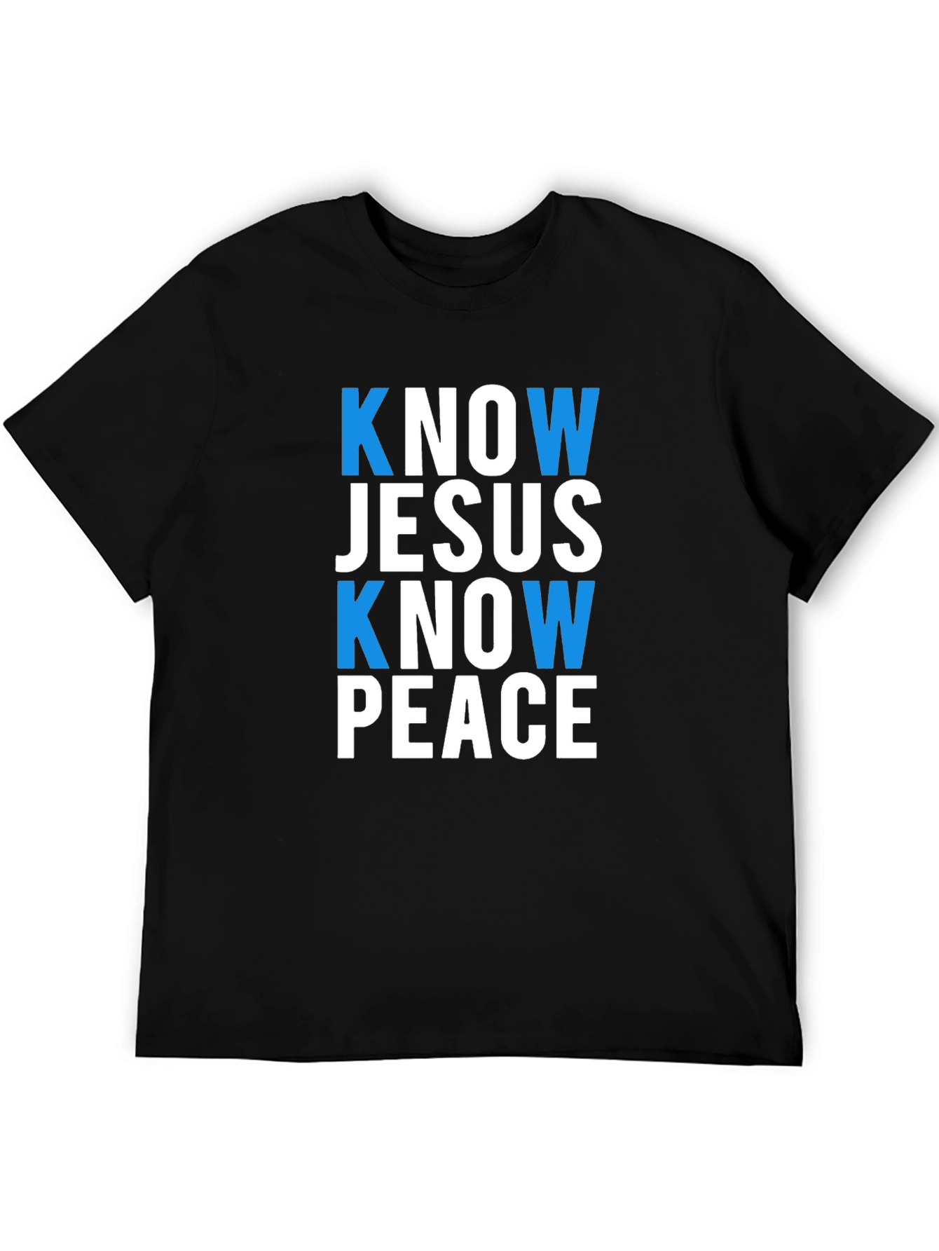 Know Jesus Know Peace Black T-Shirt