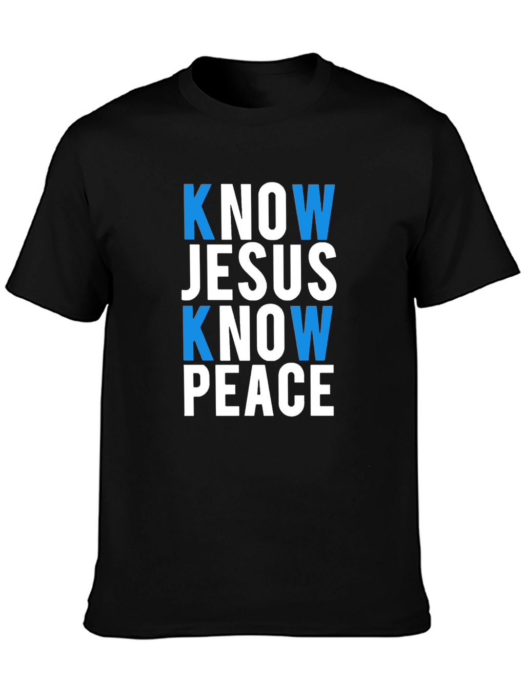 Know Jesus Know Peace Black T-Shirt