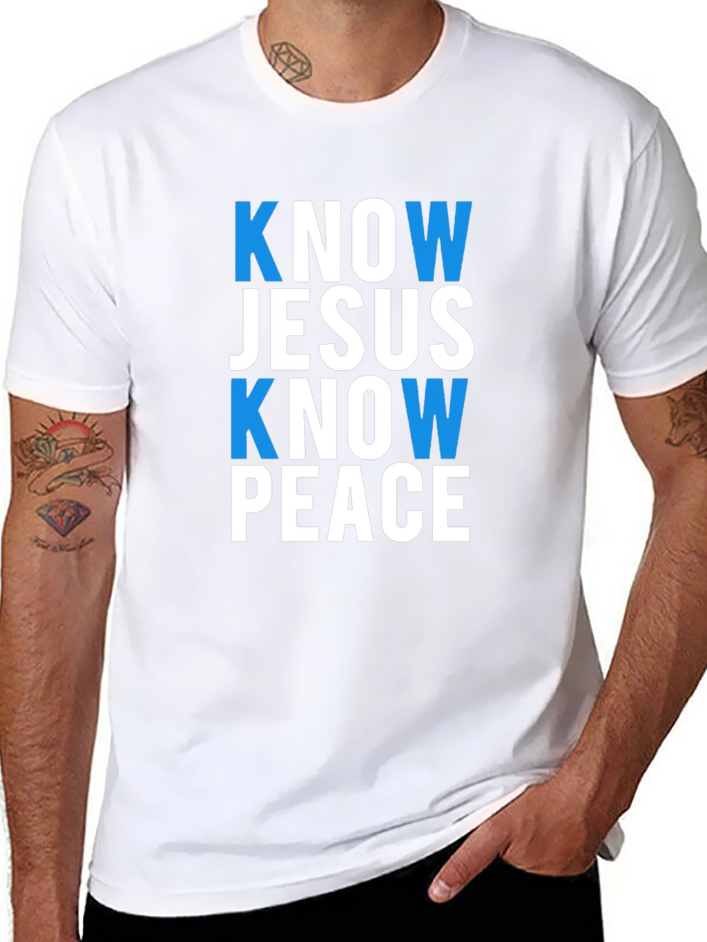 Know Jesus Know Peace Black T-Shirt