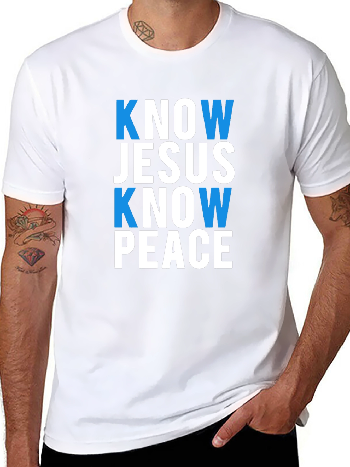 Know Jesus Know Peace Black T-Shirt