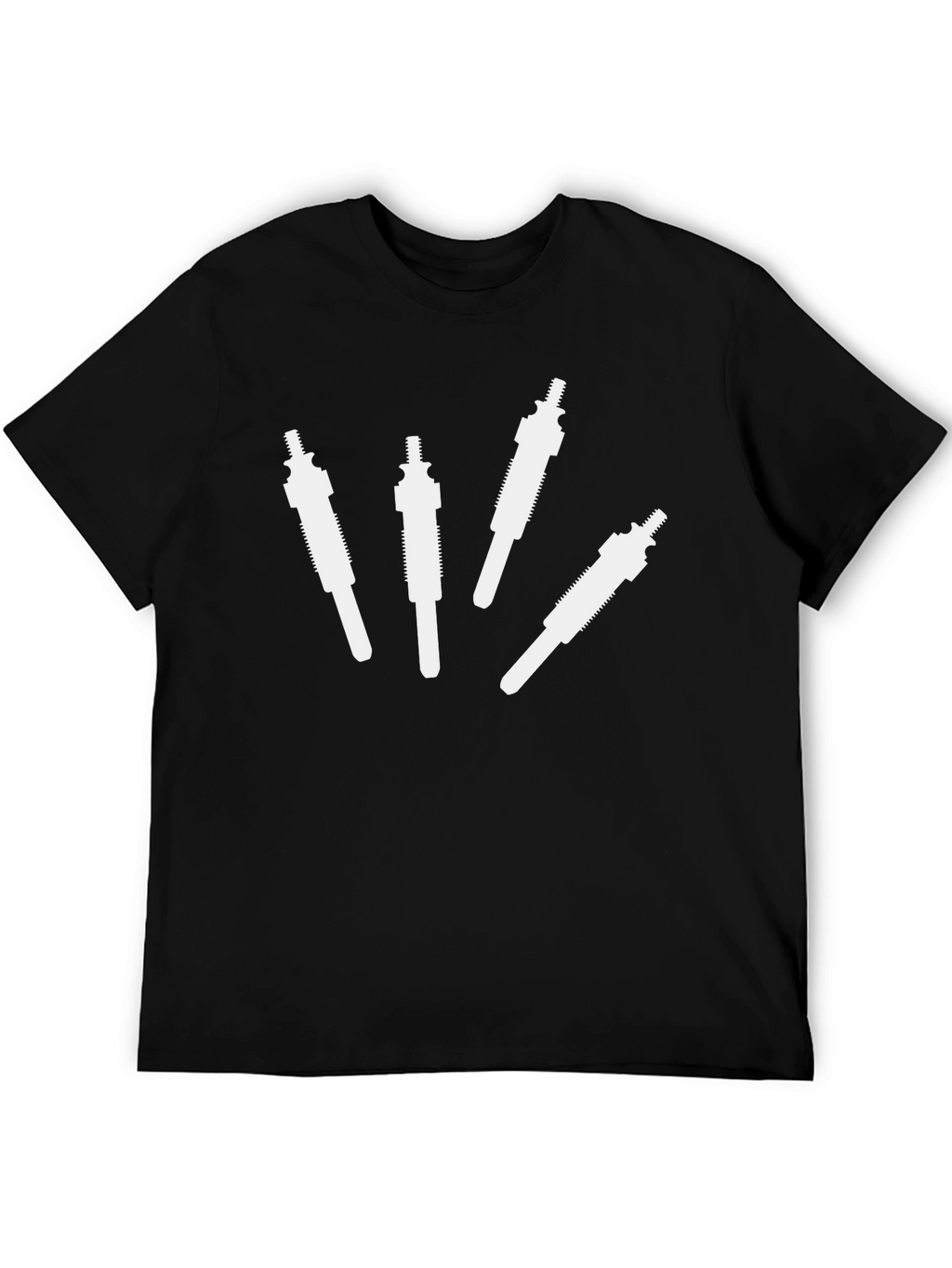 Cool Black T-Shirt with Spark Plug Design