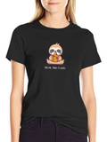 Relax Take It Easy Sloth Pizza T-Shirt
