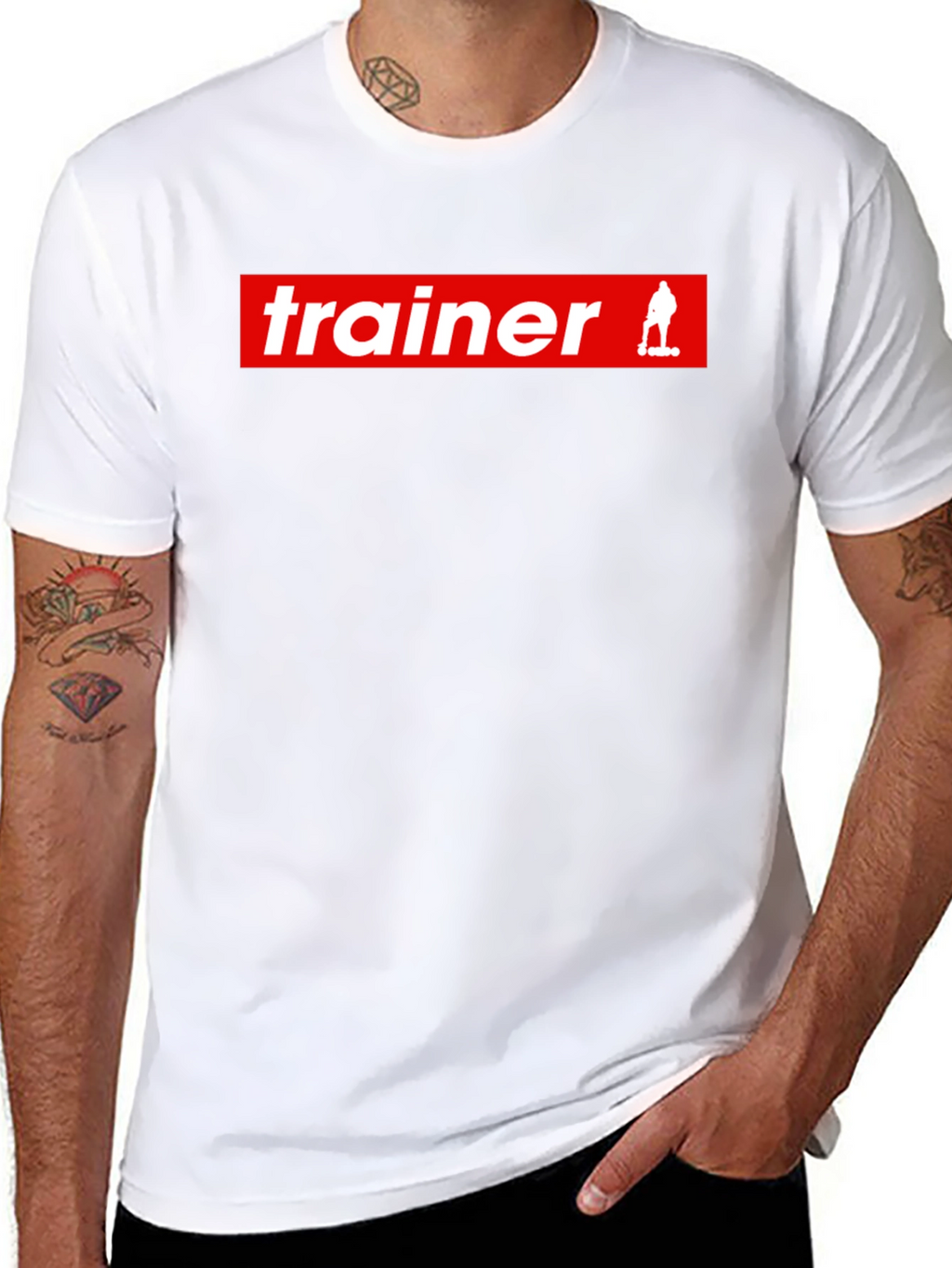 Trainer Graphic Tee - Black Cotton T-Shirt