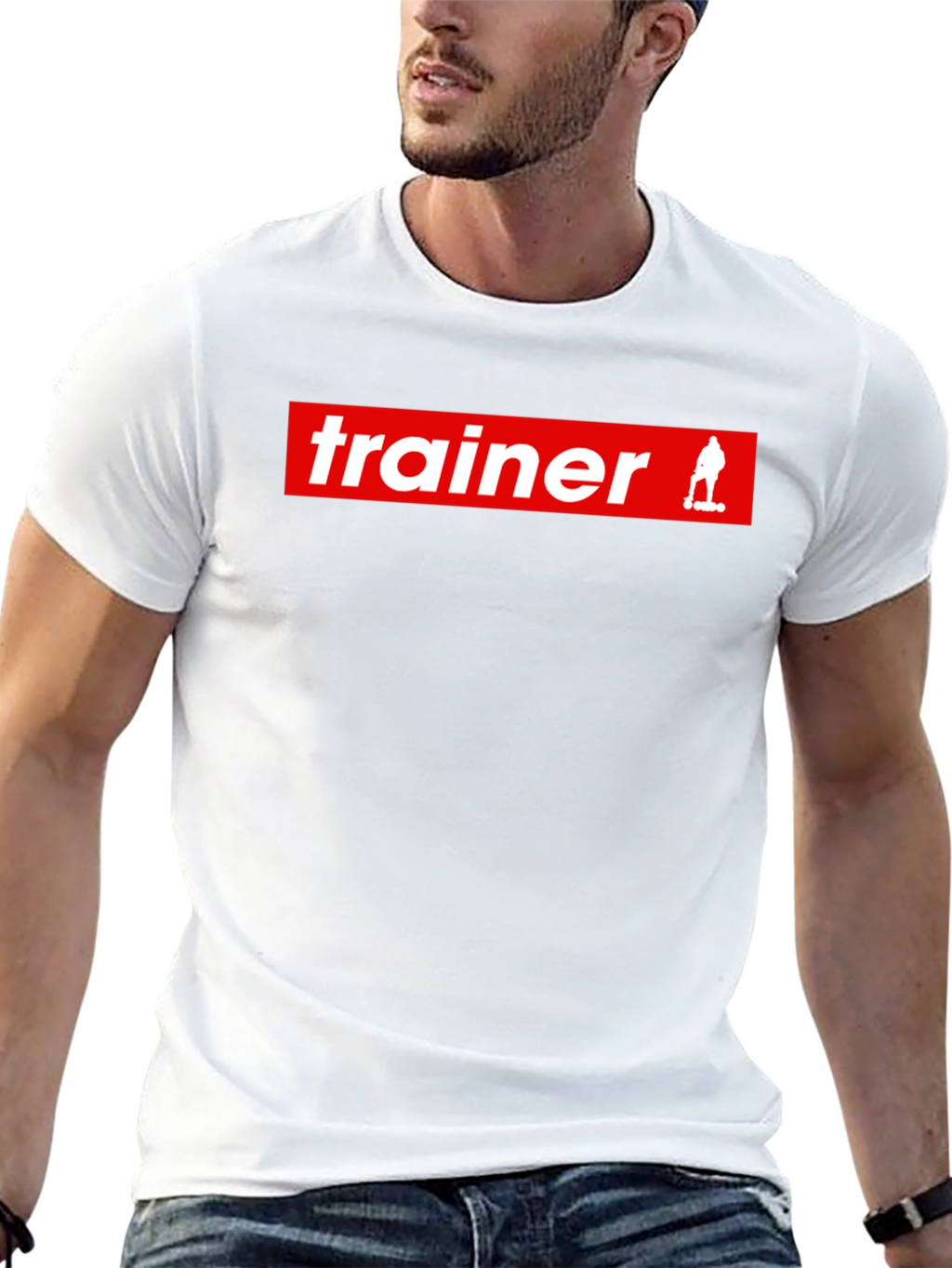 Trainer Graphic Tee - Black Cotton T-Shirt