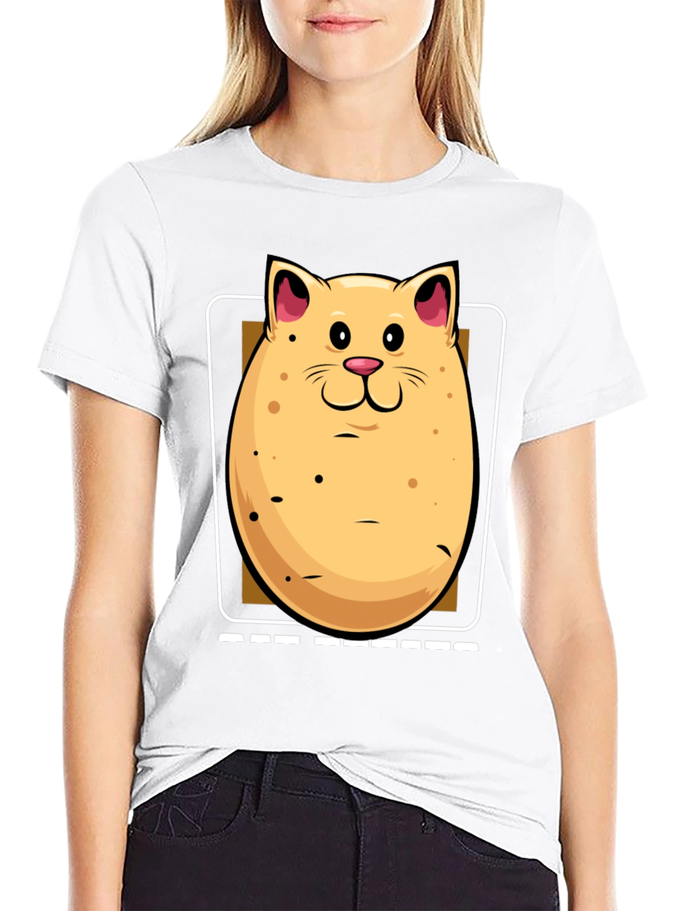 Potato Cat Graphic Tee - Funny & Unique T-Shirt