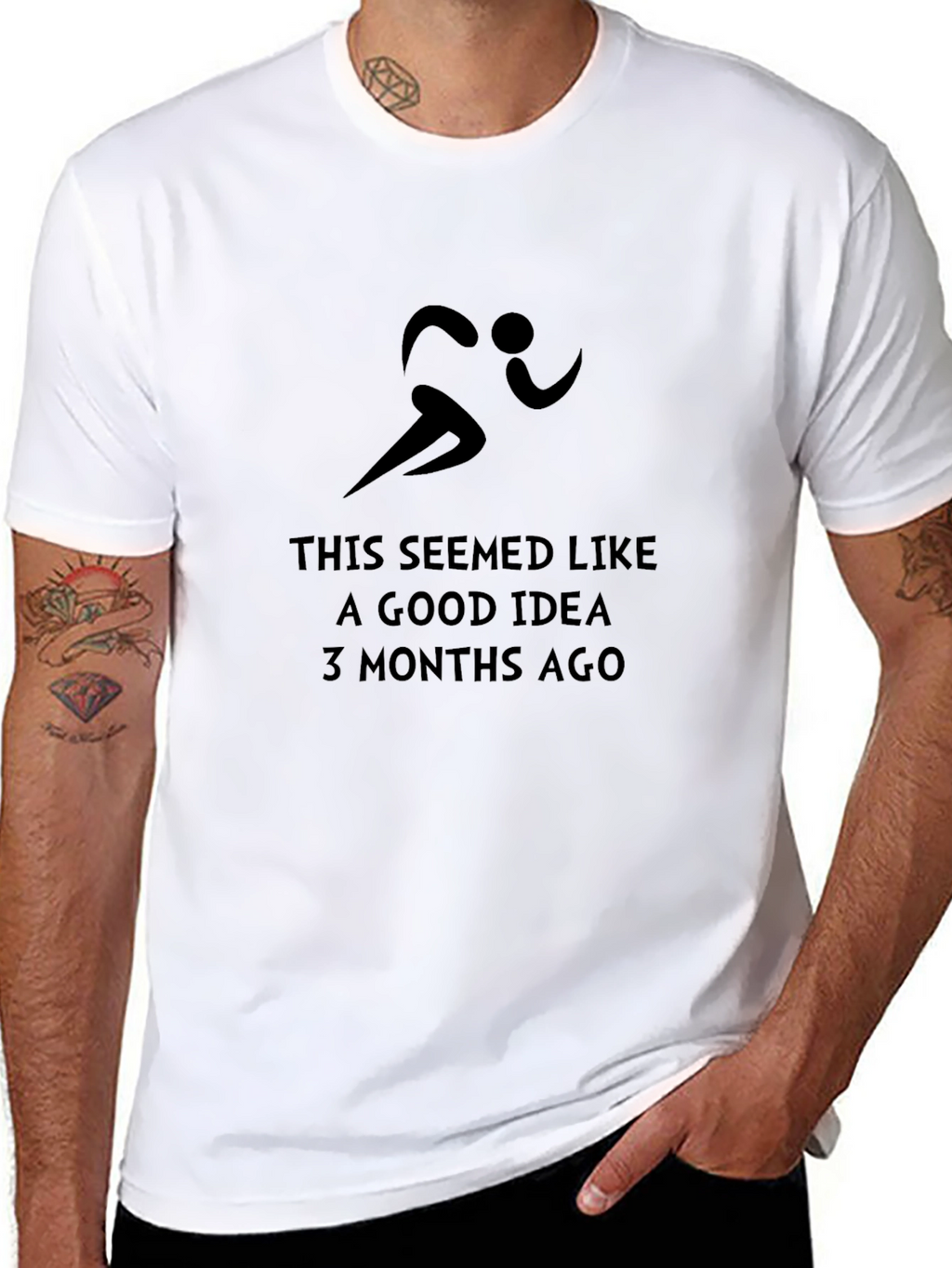 Funny Running T-Shirt: Good Idea 3 Months Ago