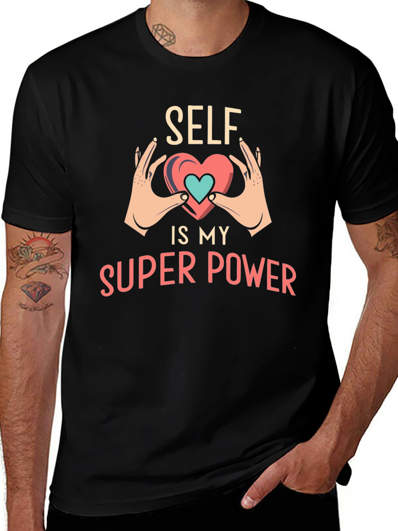 Self is My Superpower Black T-Shirt