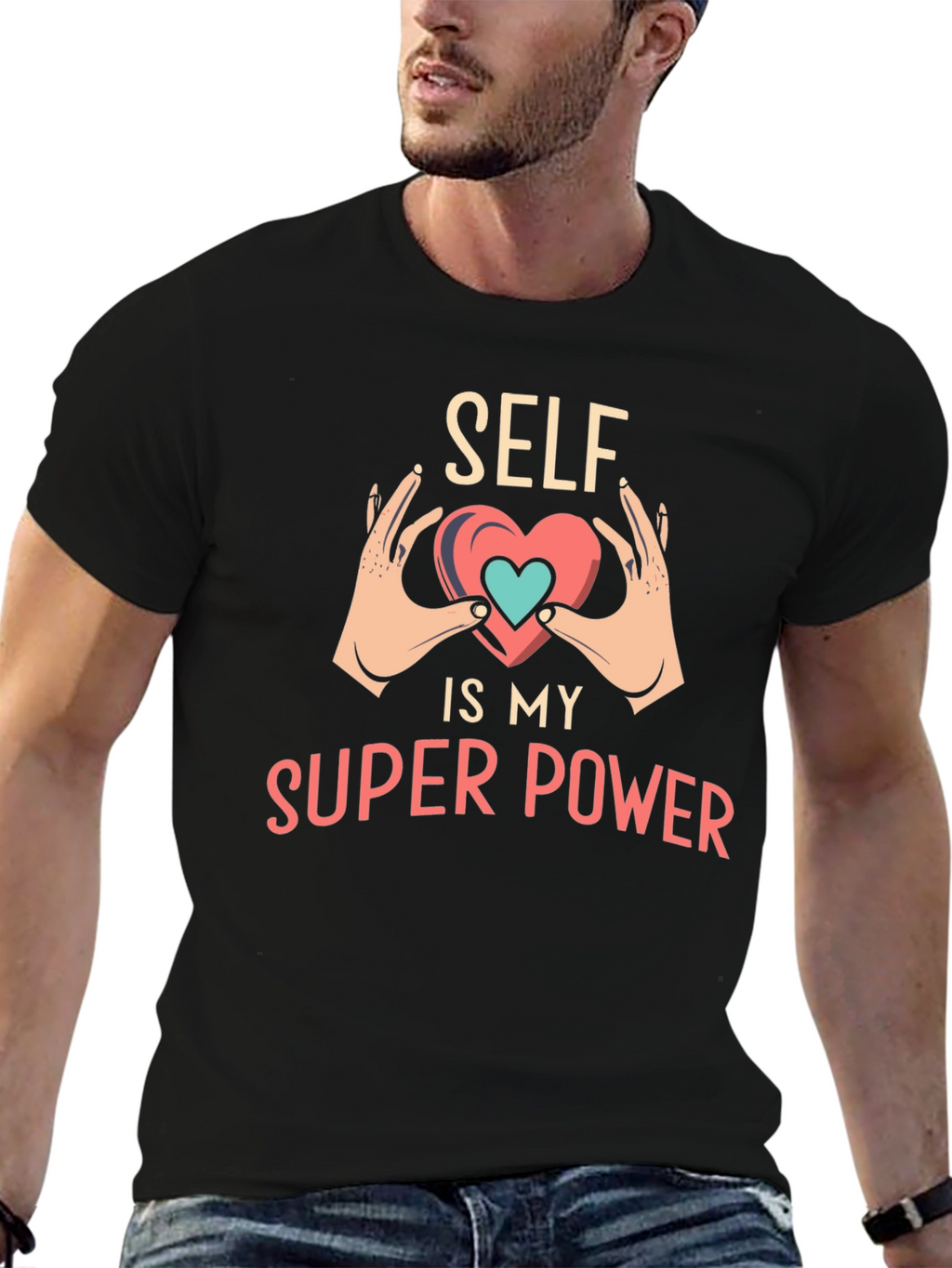 Self is My Superpower Black T-Shirt