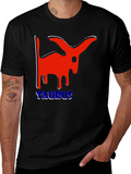 Taurus Zodiac Sign Graphic T-Shirt - Black