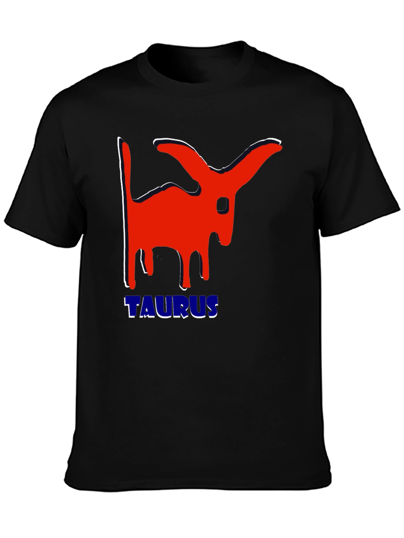 Taurus Zodiac Sign Graphic T-Shirt - Black
