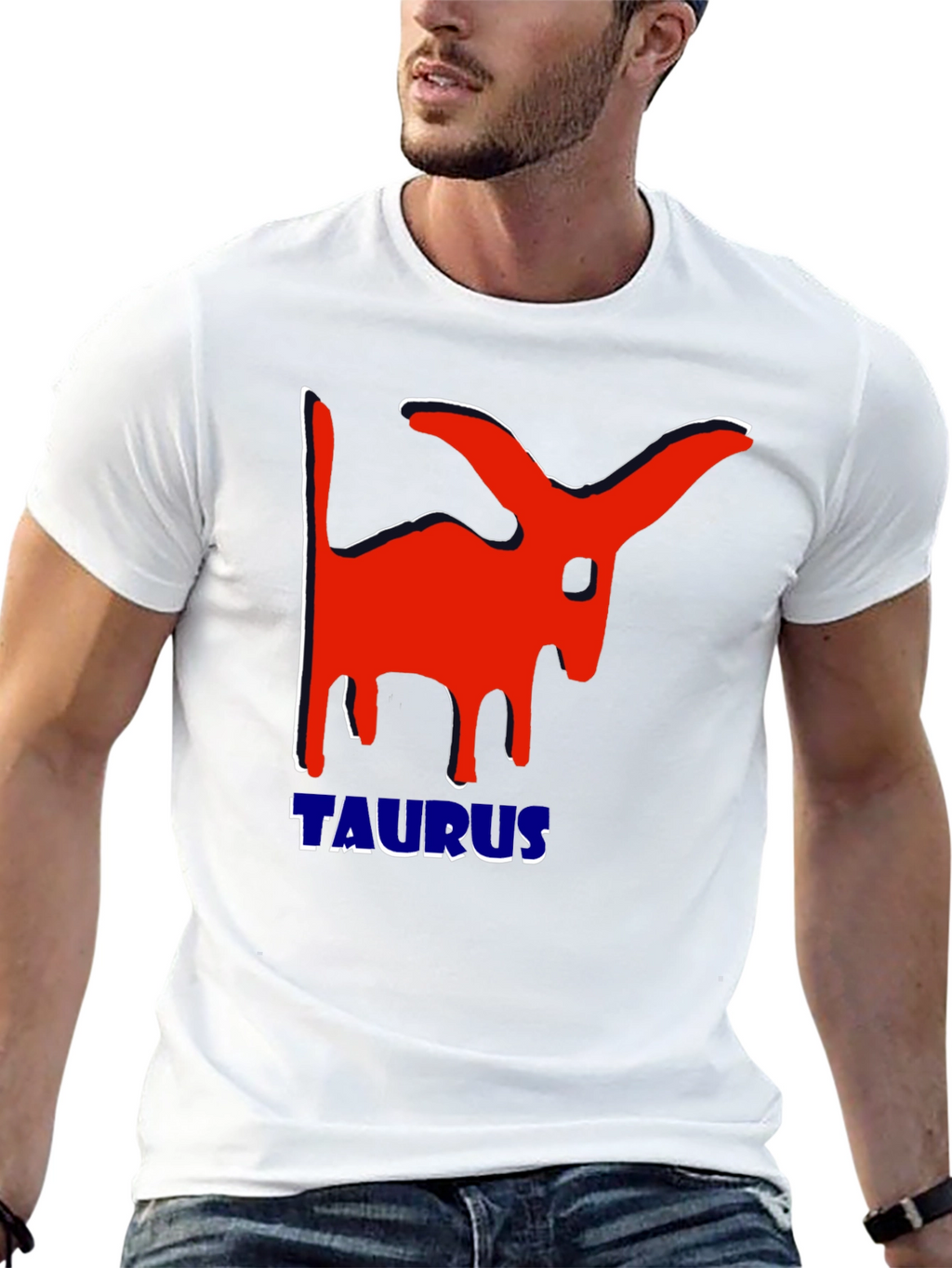 Taurus Zodiac Sign Graphic T-Shirt - Black