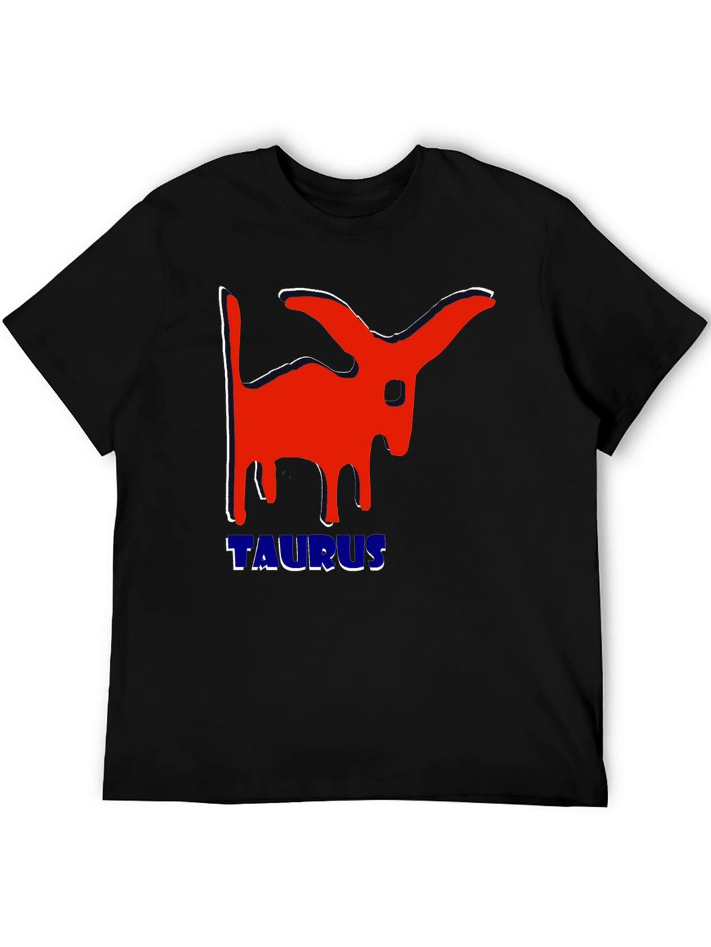 Taurus Zodiac Sign Graphic T-Shirt - Black