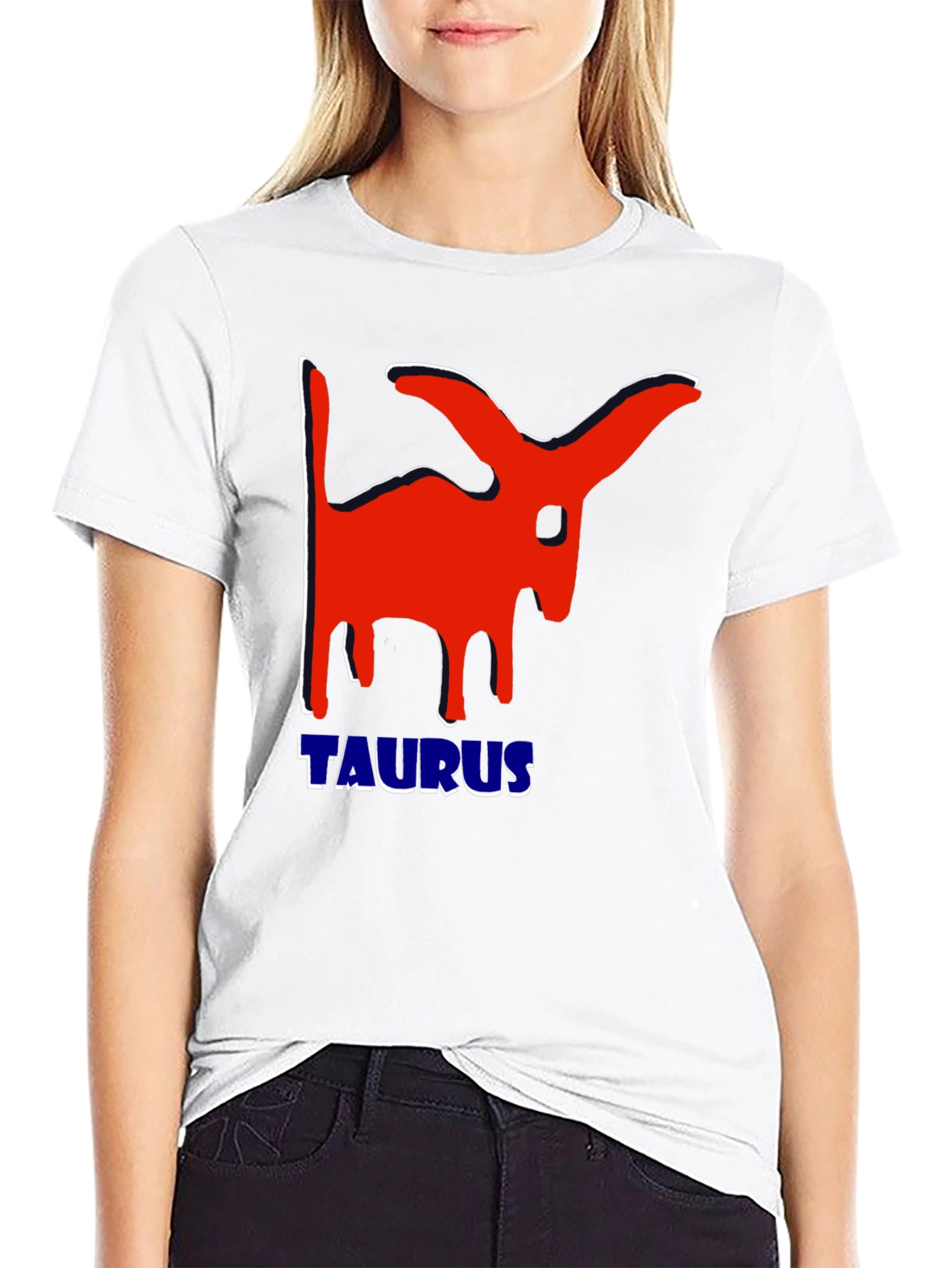 Taurus Zodiac Sign Graphic T-Shirt - Black