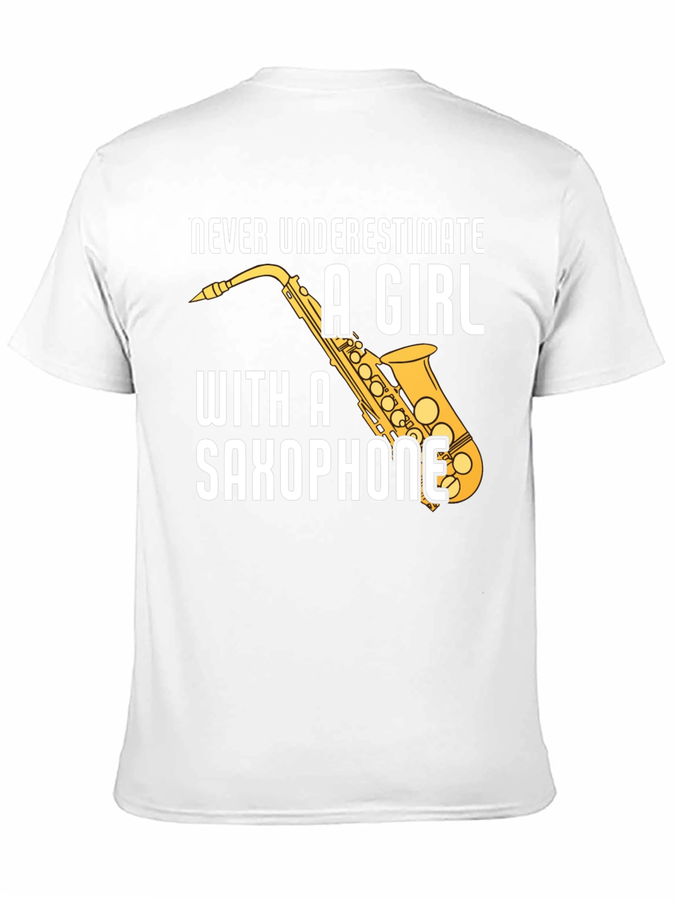 Saxophone Girl Graphic Tee - Music Lover T-Shirt