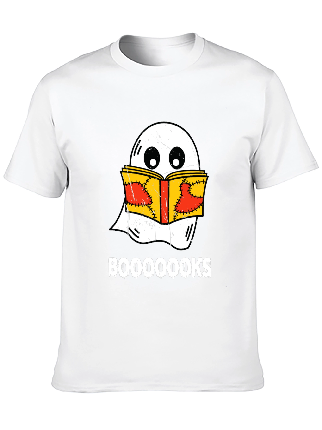 Booooks Ghost Reading T-Shirt - Halloween Apparel