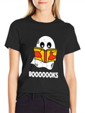 Booooks Ghost Reading T-Shirt - Halloween Apparel