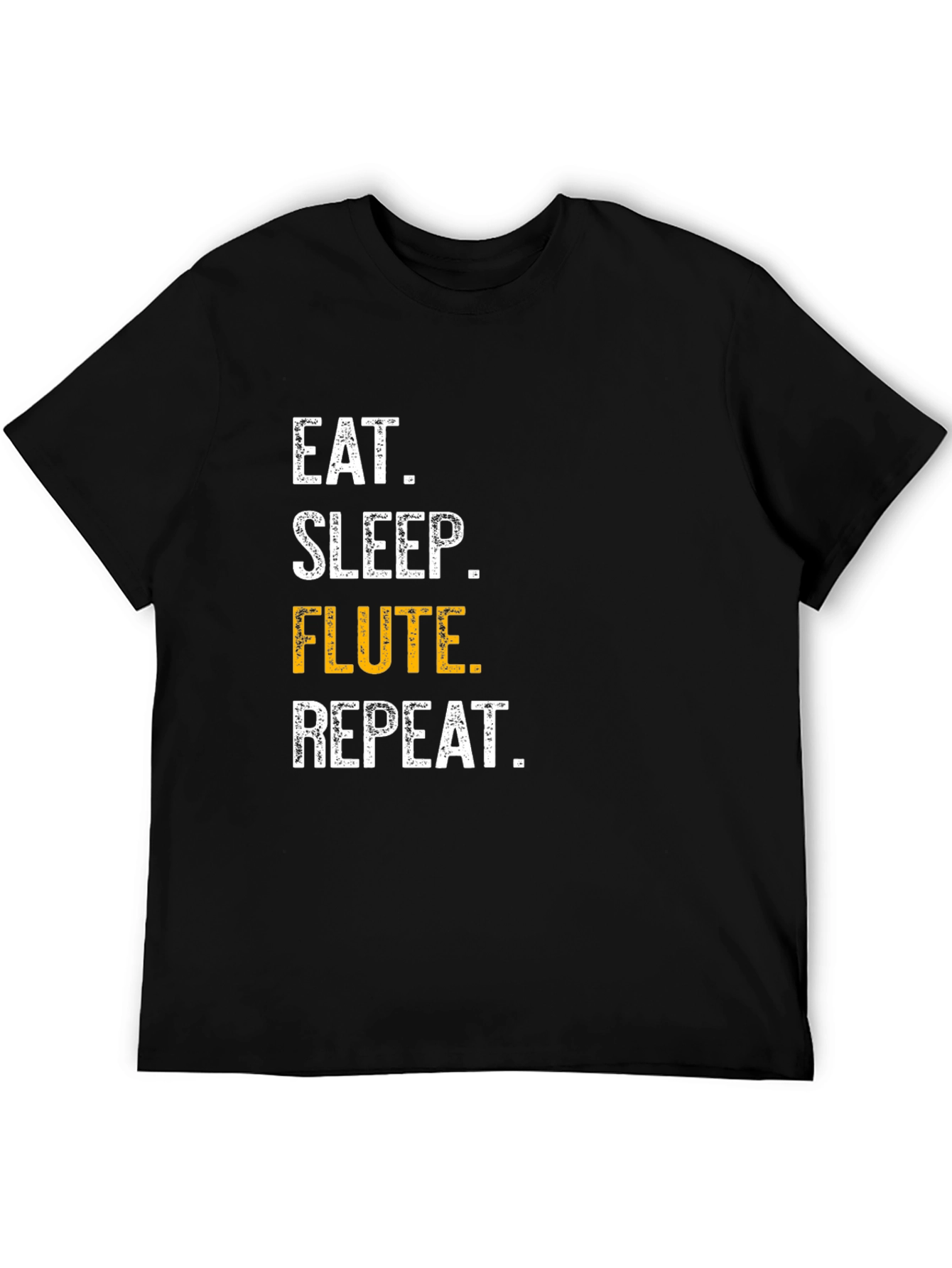 Eat Sleep Flute Repeat Black T-Shirt