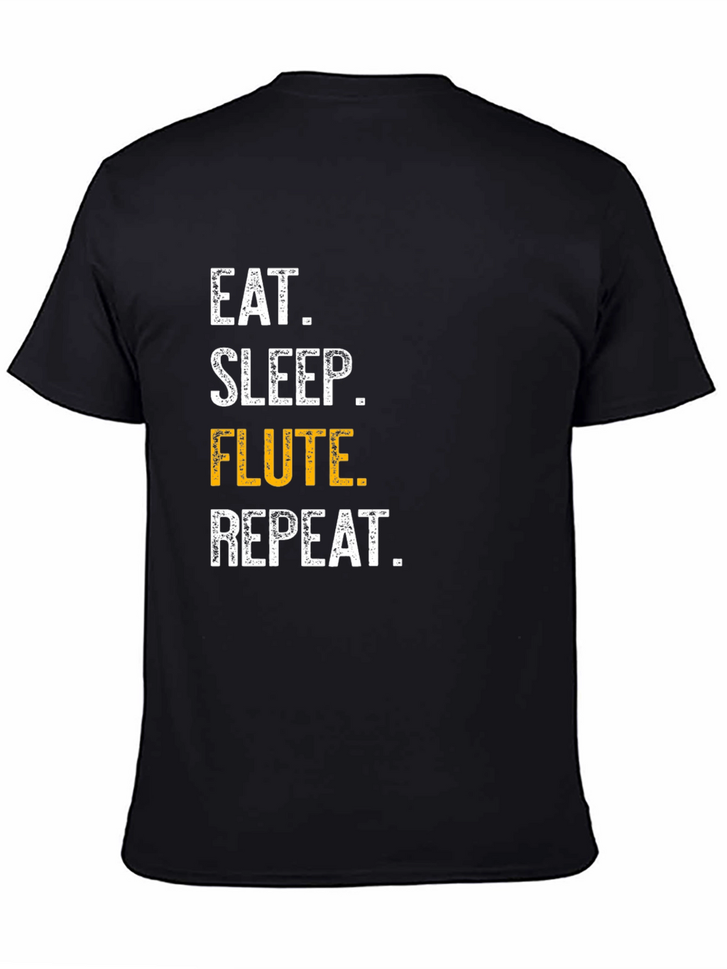 Eat Sleep Flute Repeat Black T-Shirt