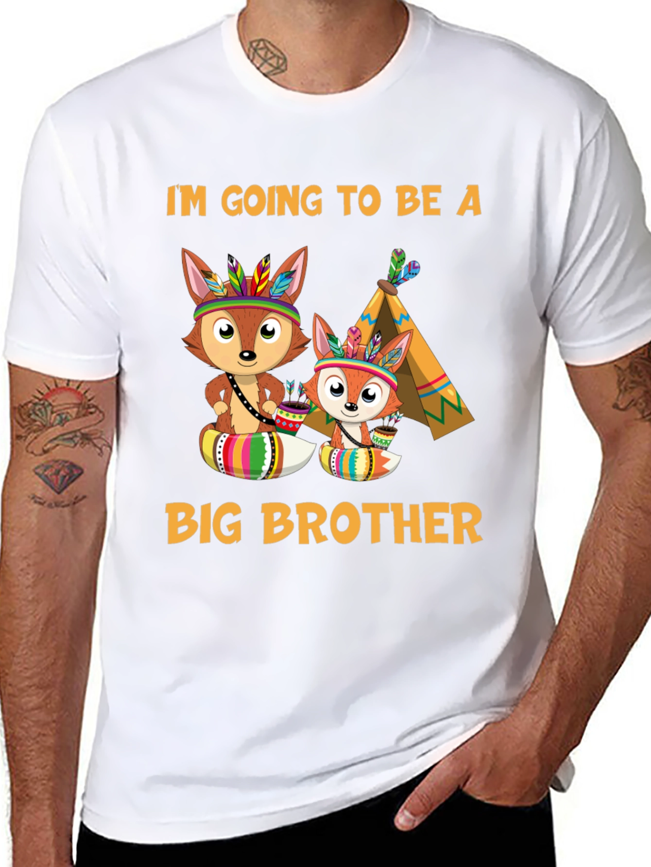 Big Brother Fox Tee - Pregnancy Announcement