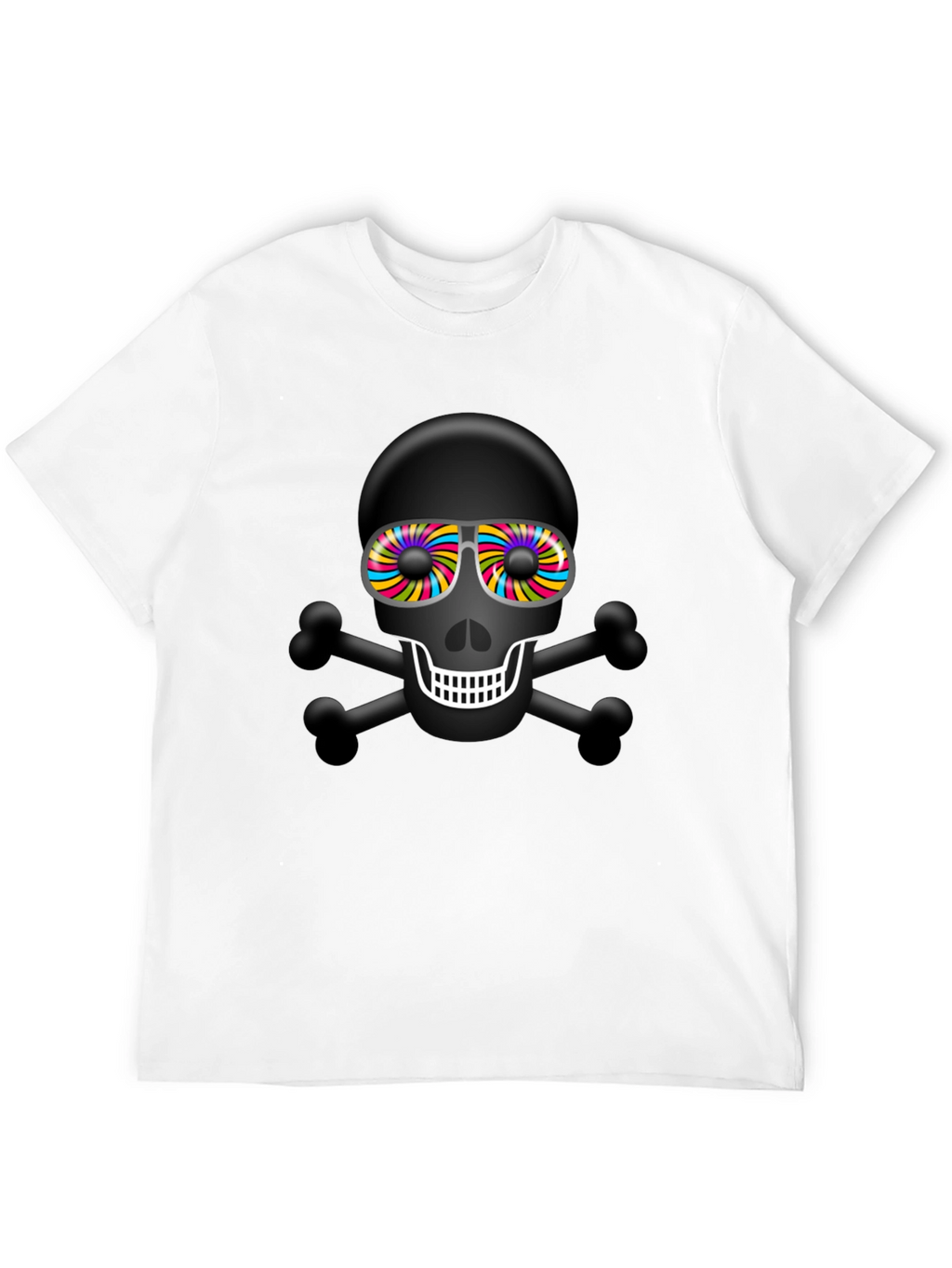 Skull & Crossbones T-Shirt: Psychedelic Sunglasses