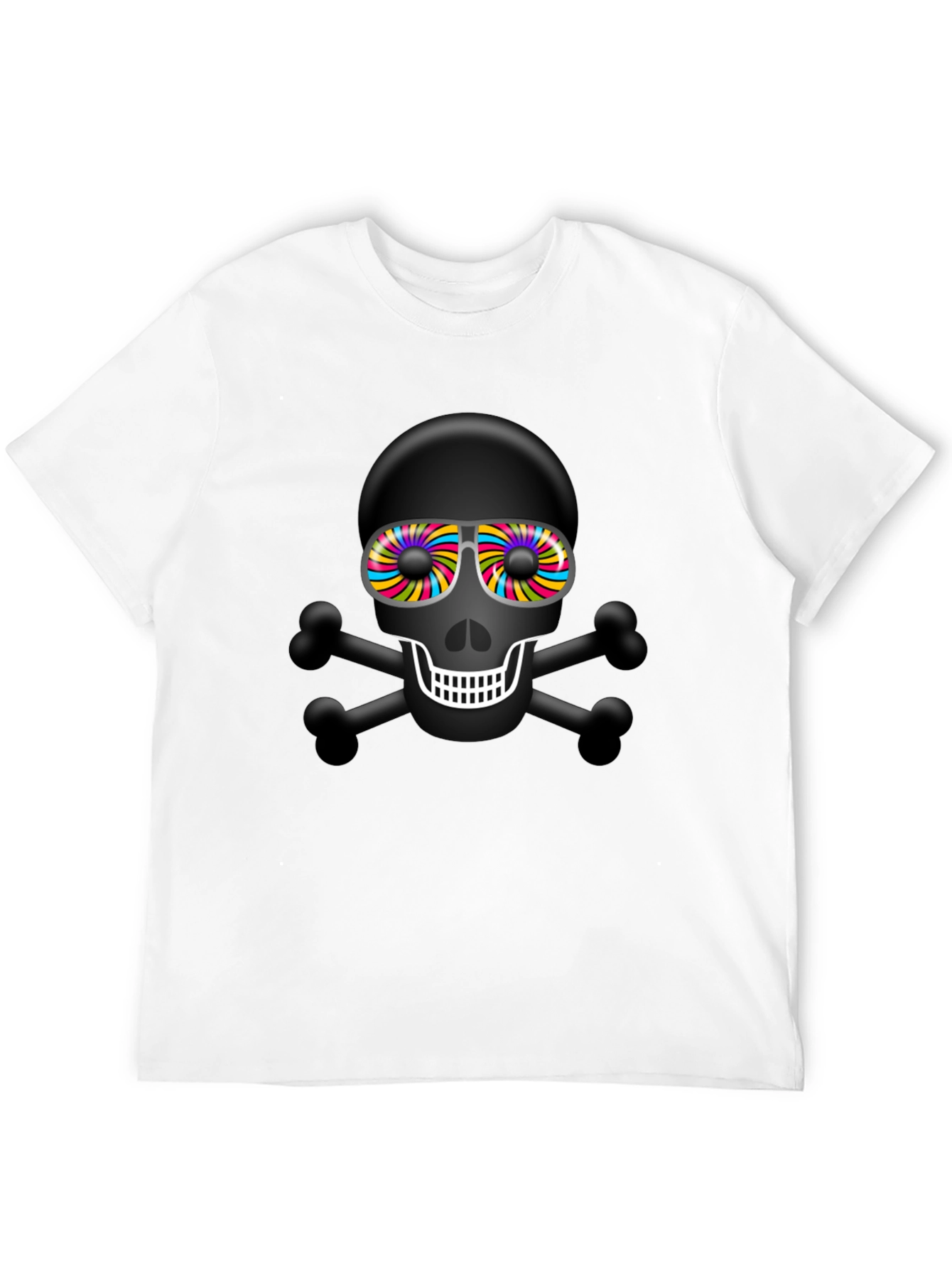 Skull & Crossbones T-Shirt: Psychedelic Sunglasses