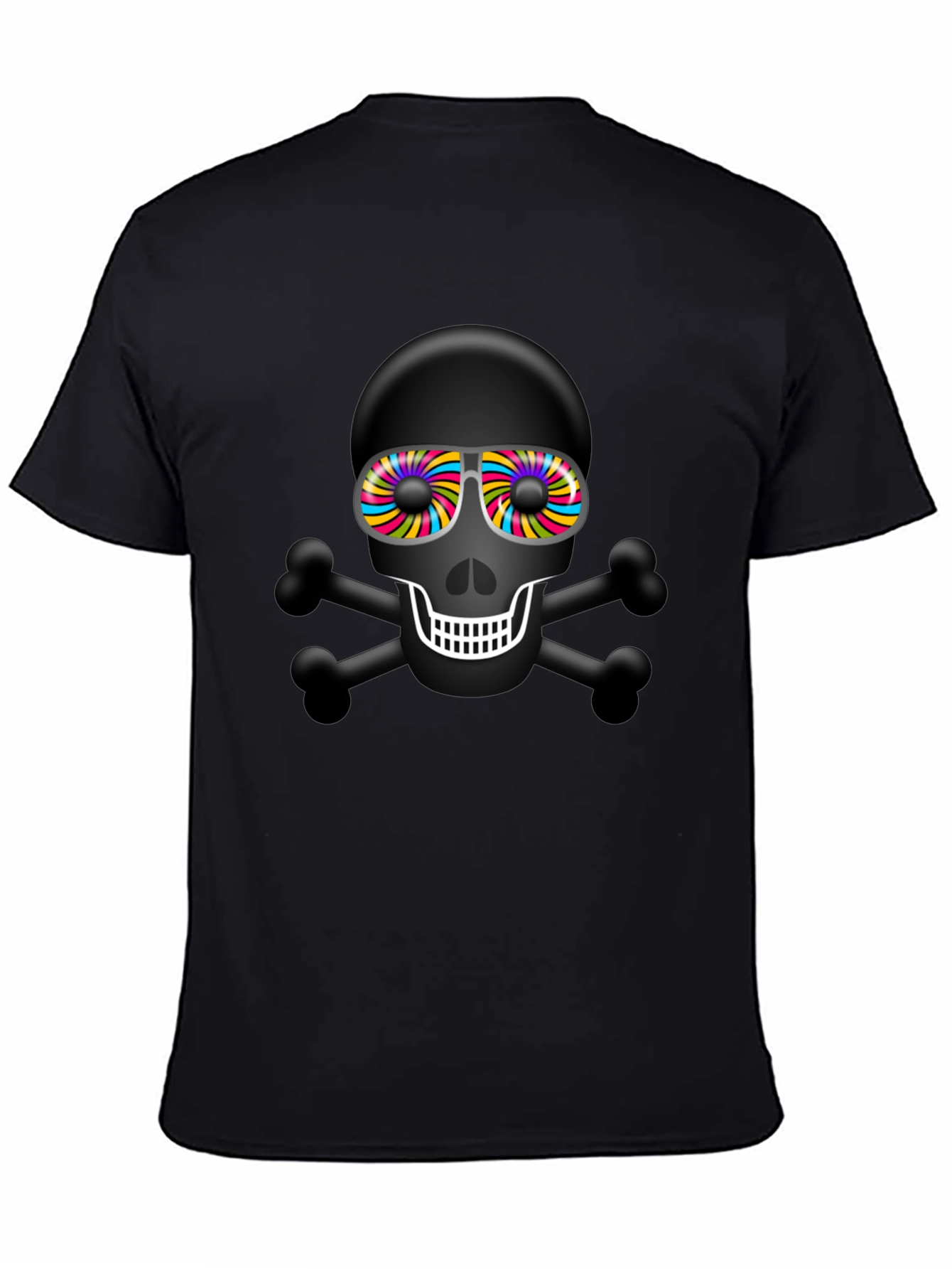Skull & Crossbones T-Shirt: Psychedelic Sunglasses