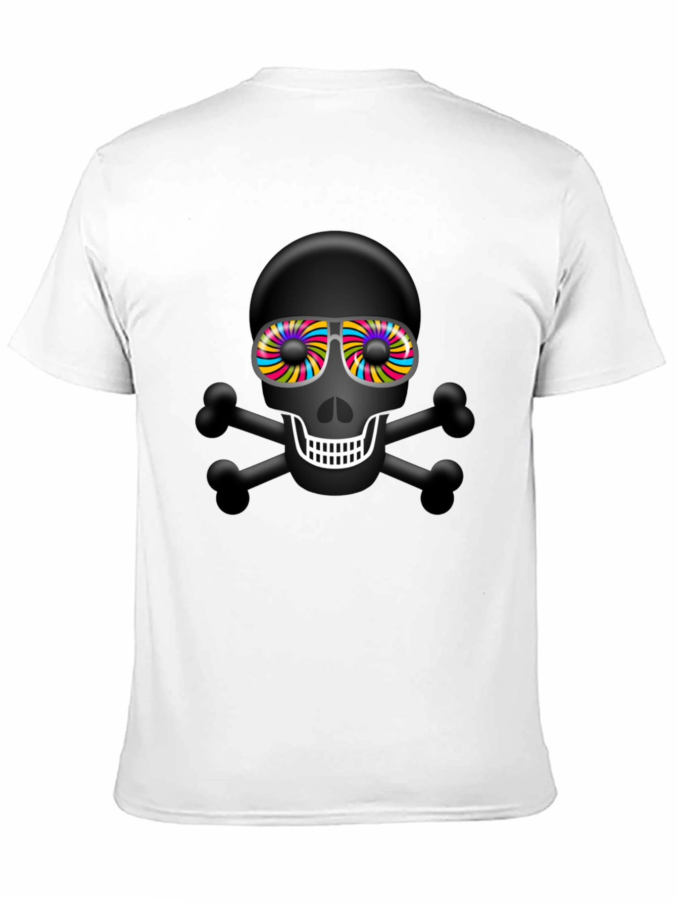Skull & Crossbones T-Shirt: Psychedelic Sunglasses