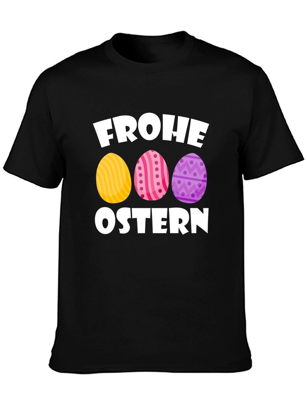 Frohe Ostern Easter Egg T-Shirt - Black