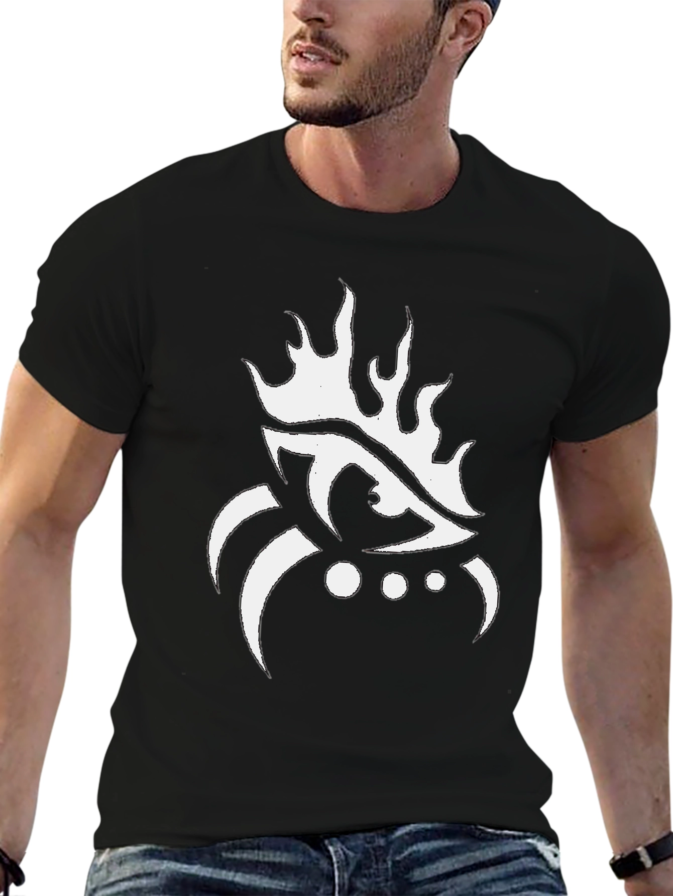 Eye Flame Graphic Black T-Shirt