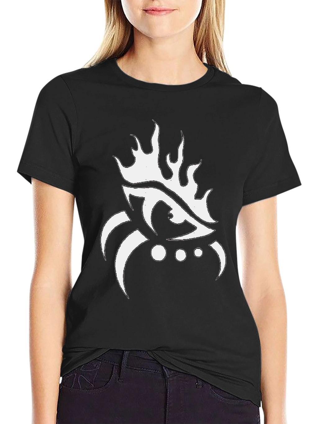 Eye Flame Graphic Black T-Shirt