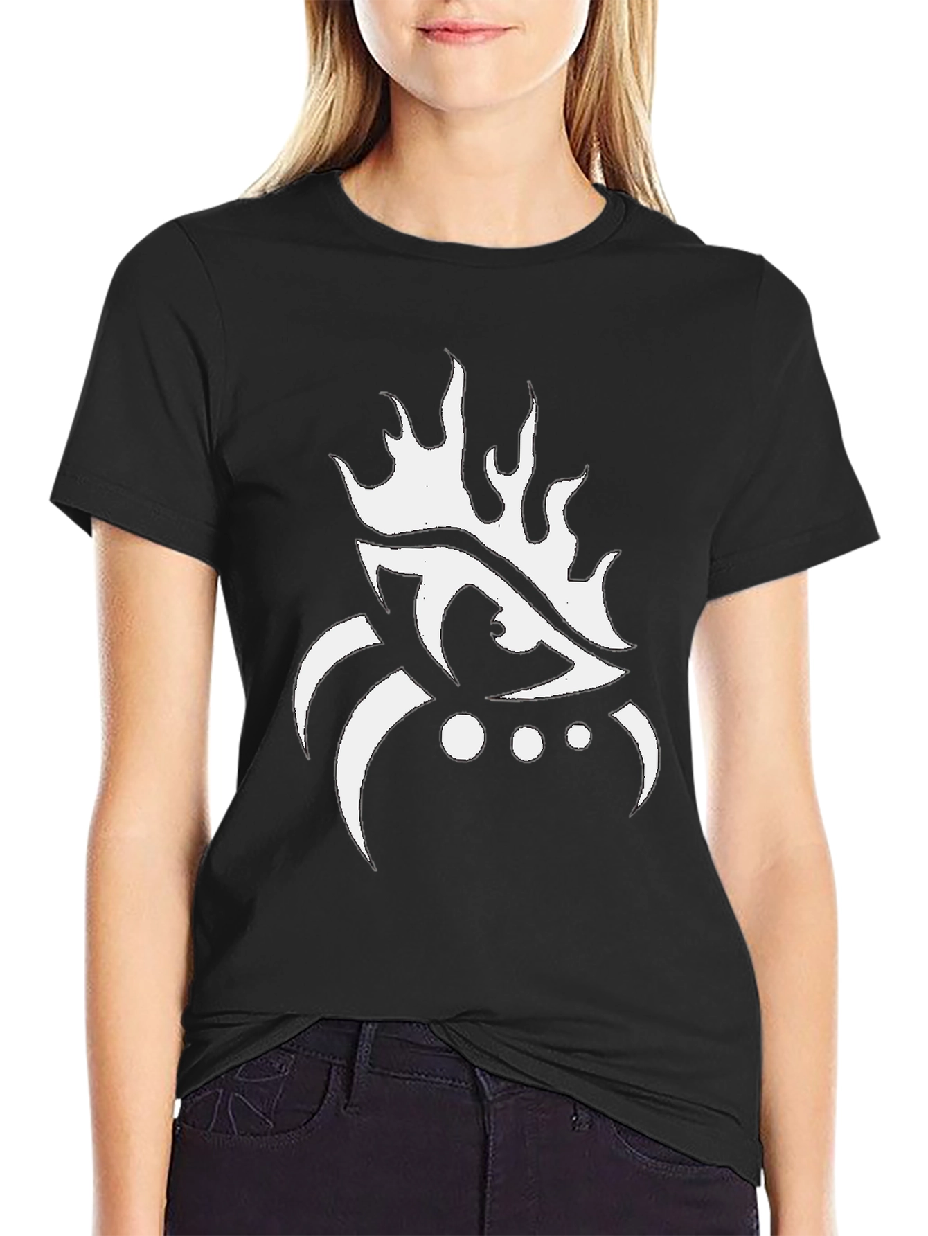 Eye Flame Graphic Black T-Shirt