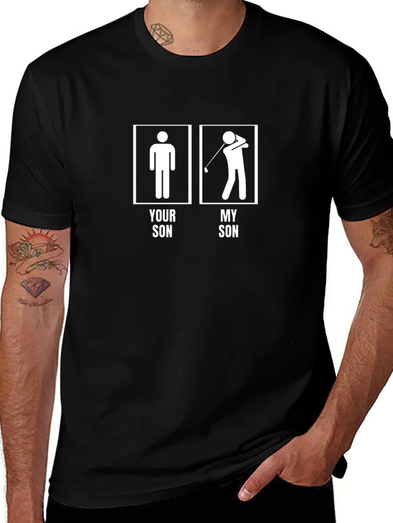 Funny Golf T-Shirt: Your Son vs. My Son