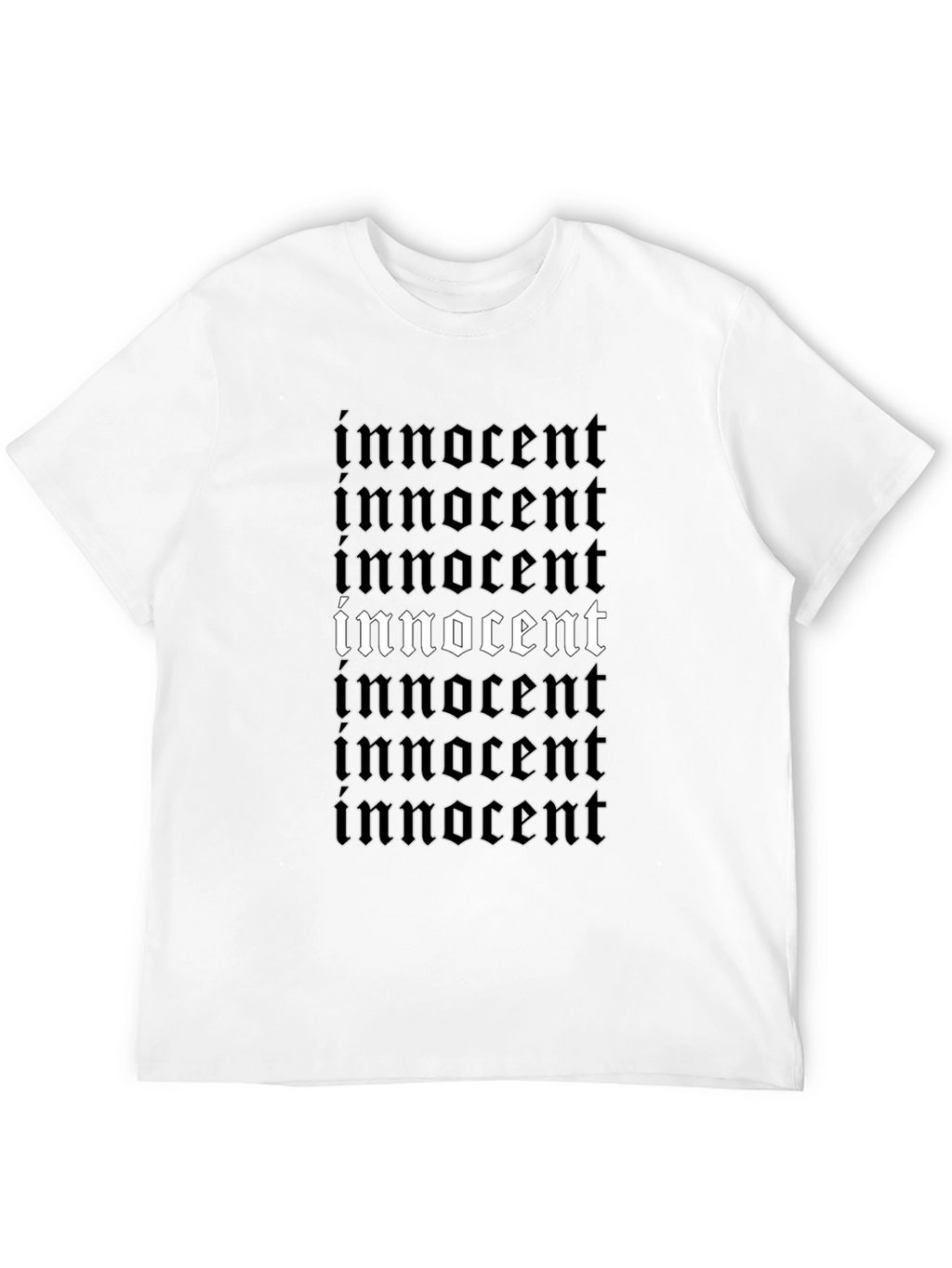 Innocent Graphic Tee - Black Stylish Print T-Shirt