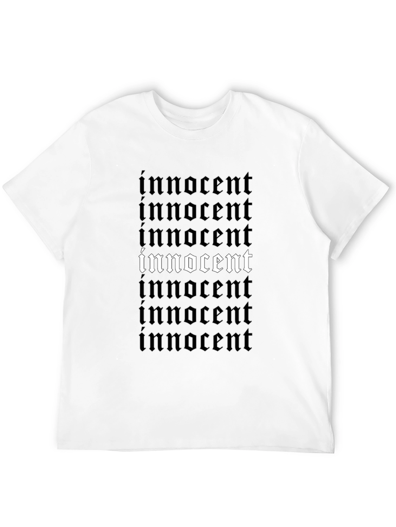 Innocent Graphic Tee - Black Stylish Print T-Shirt