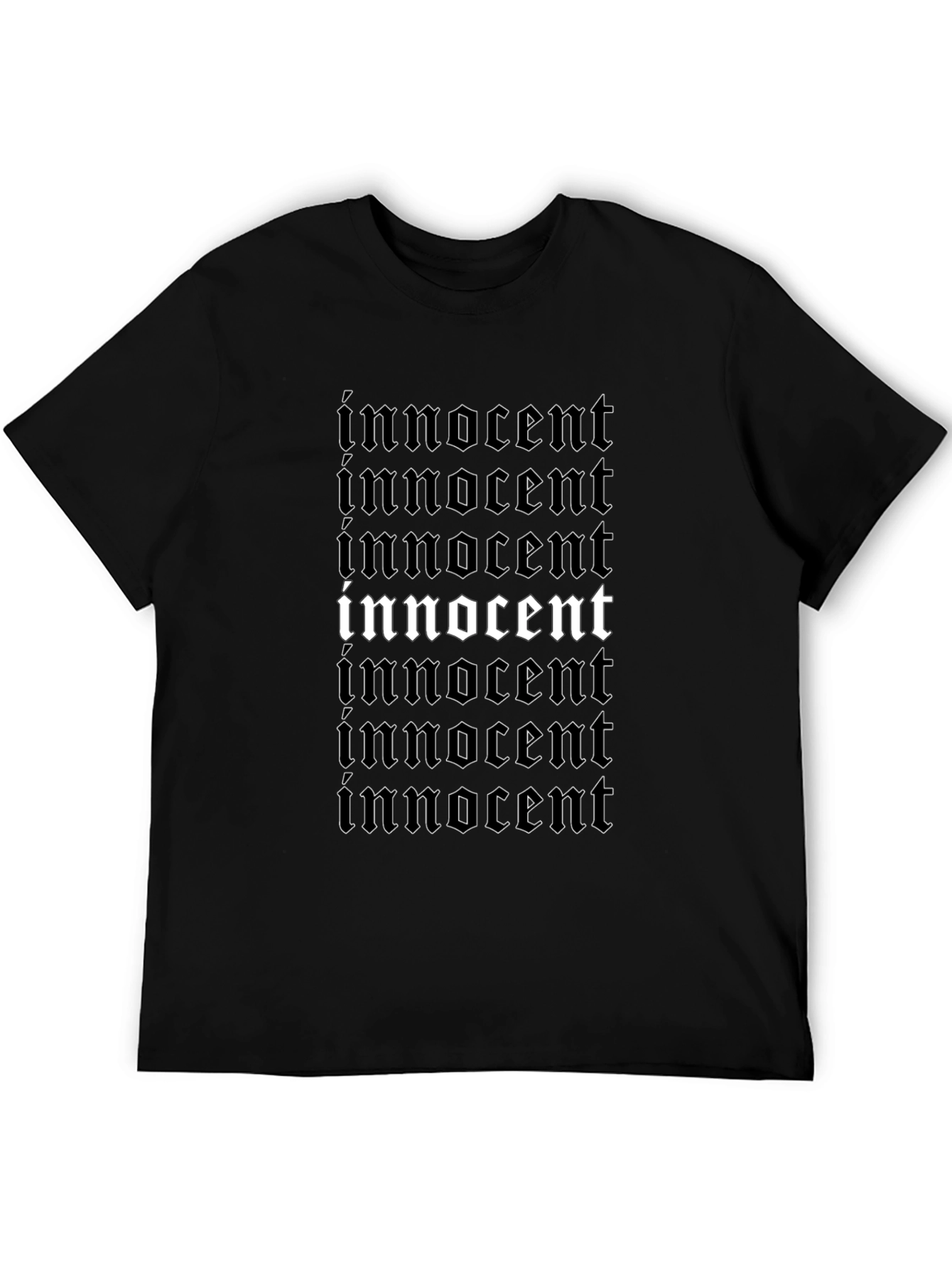Innocent Graphic Tee - Black Stylish Print T-Shirt