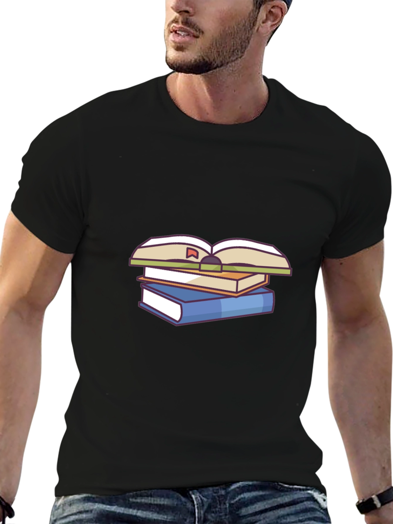 Book Stack Graphic Tee - Study in Style