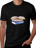 Book Stack Graphic Tee - Study in Style