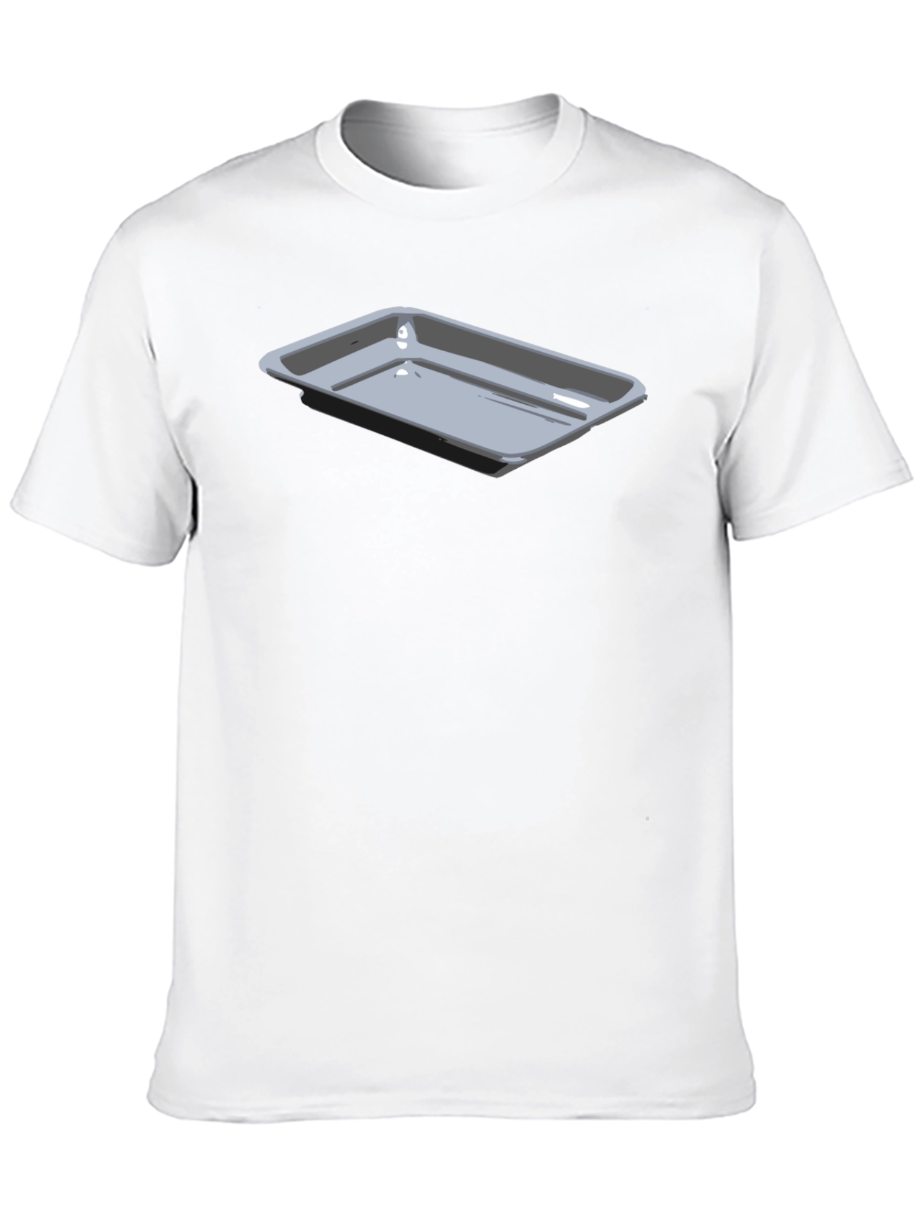 Mens Black T-Shirt with Tray Design