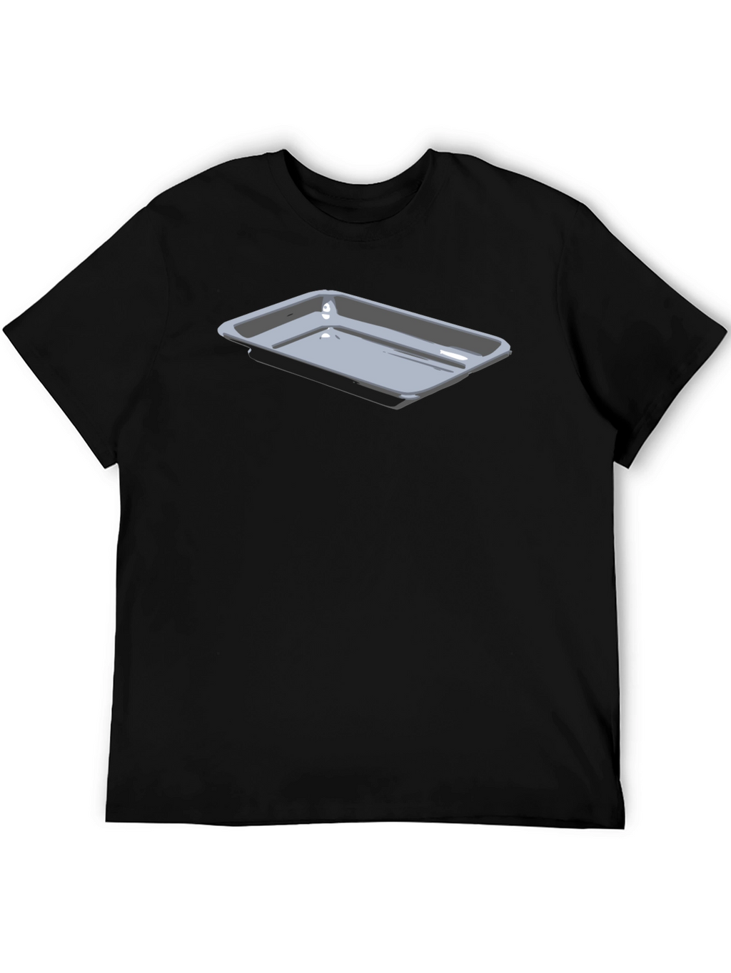 Mens Black T-Shirt with Tray Design
