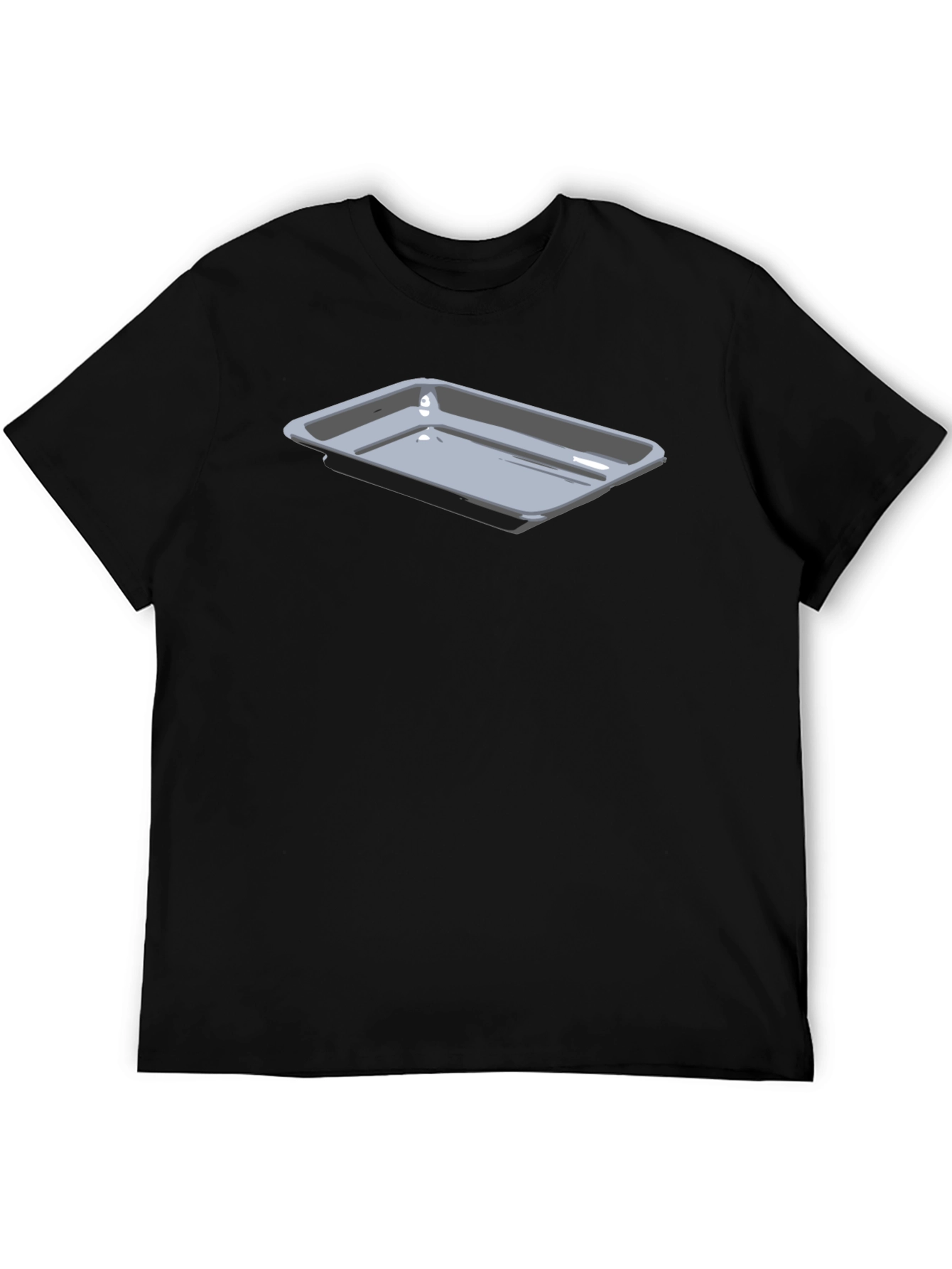 Mens Black T-Shirt with Tray Design
