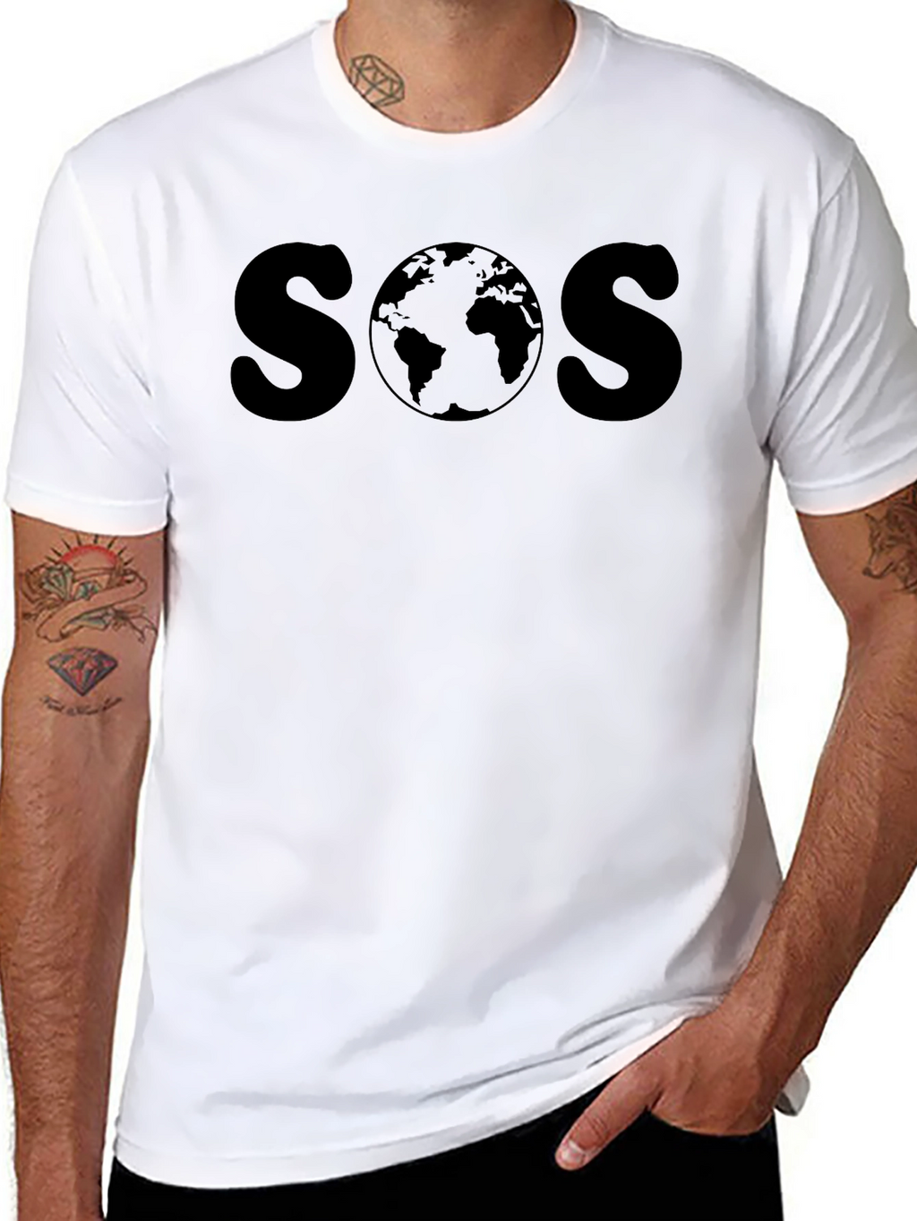 SOS Earth Graphic Tee - Save Our Planet T-Shirt