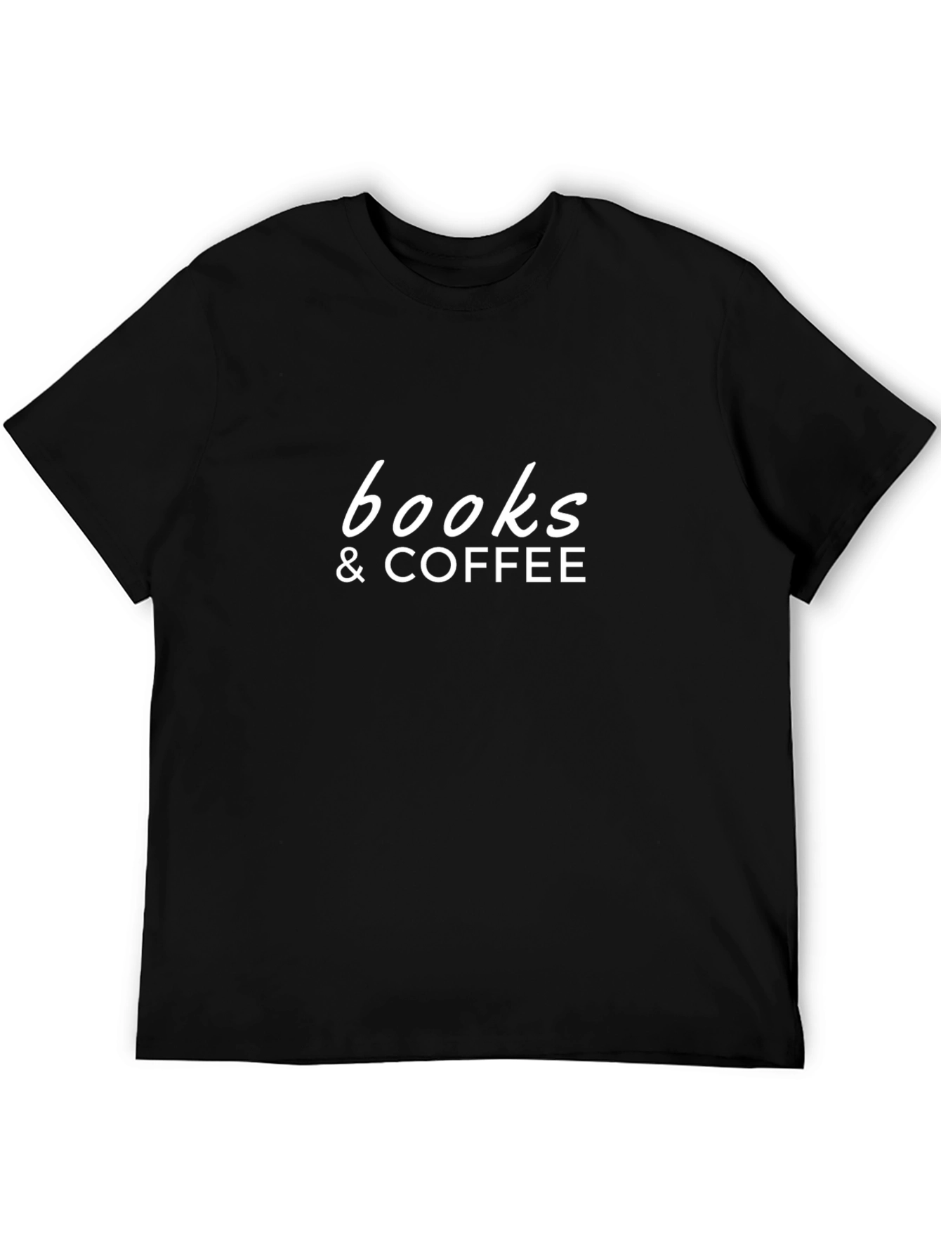 Books & Coffee Black T-Shirt