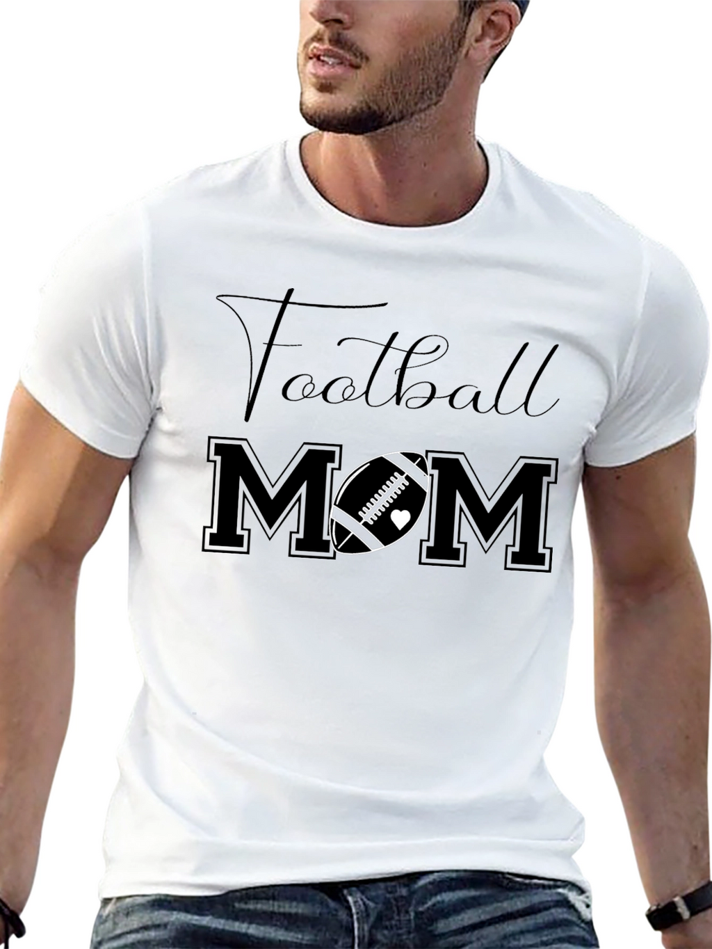 Football Mom Graphic T-Shirt