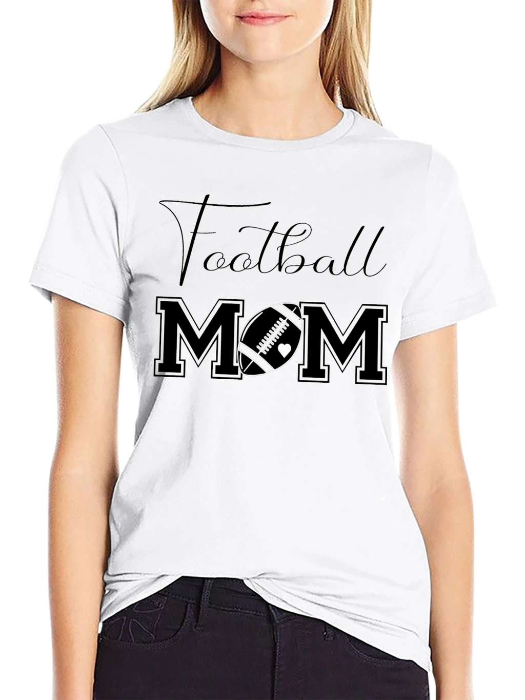 Football Mom Graphic T-Shirt