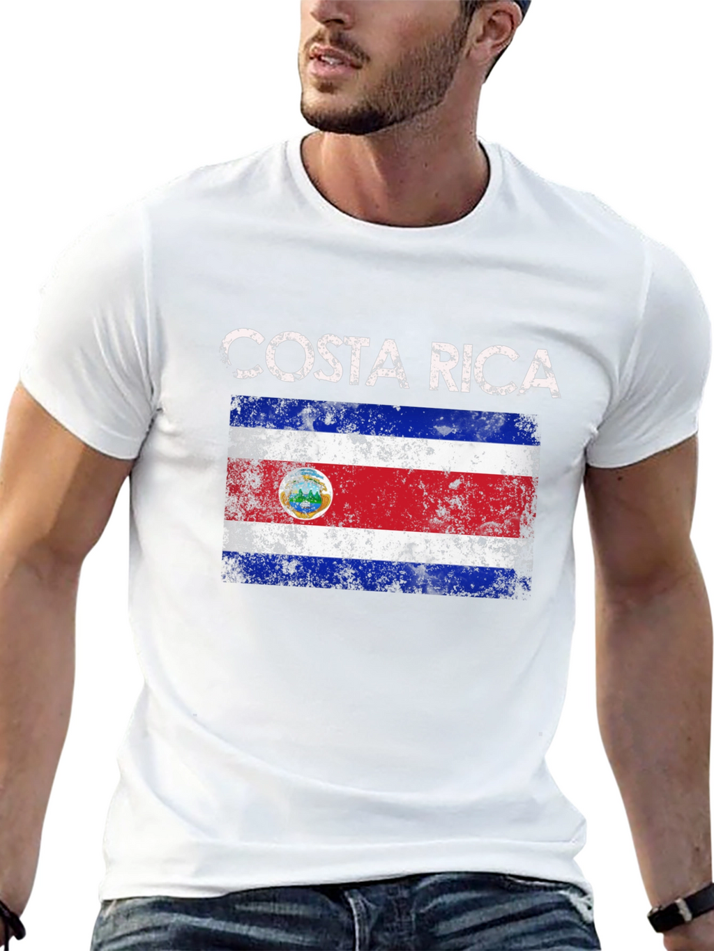 Costa Rica Flag Graphic T-Shirt